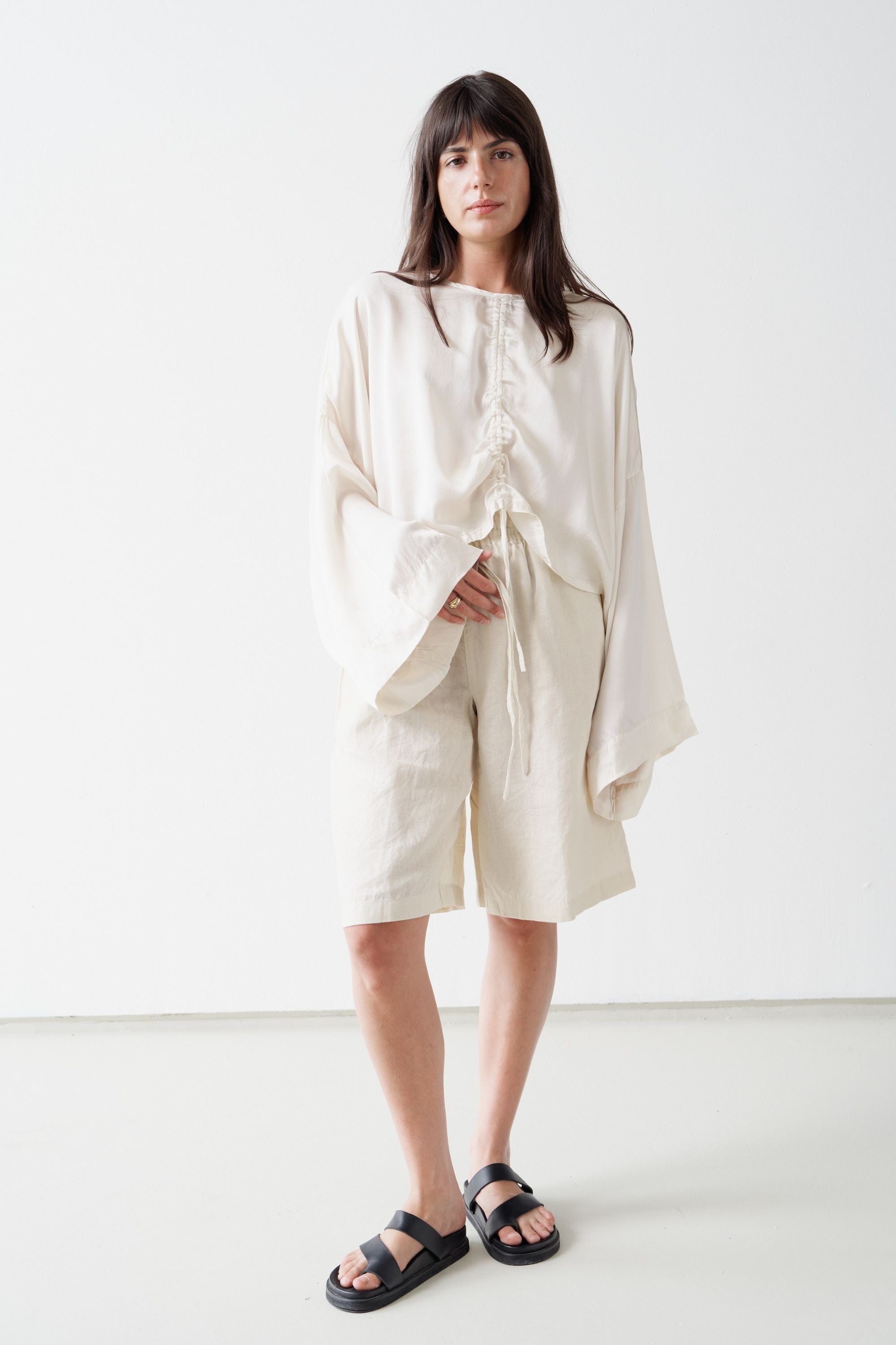 Ling Silk Blouse Birch — UNIKSPACE