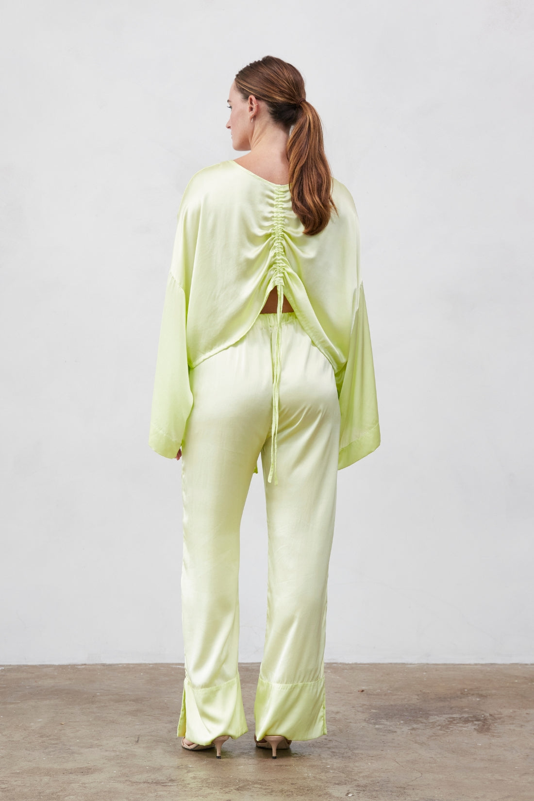 Ida Silk Pant Sunny Lime