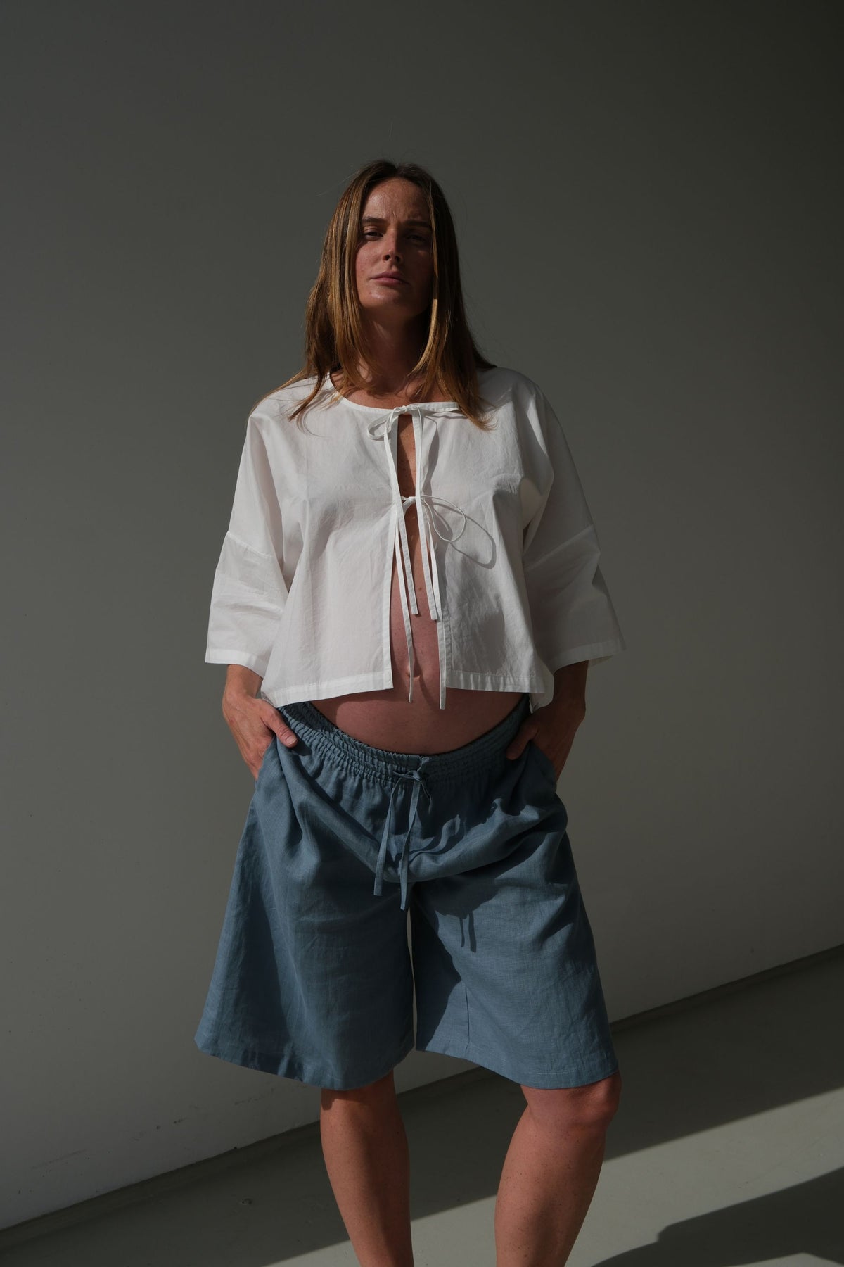 Lulu Organic Cotton Tie Tee White