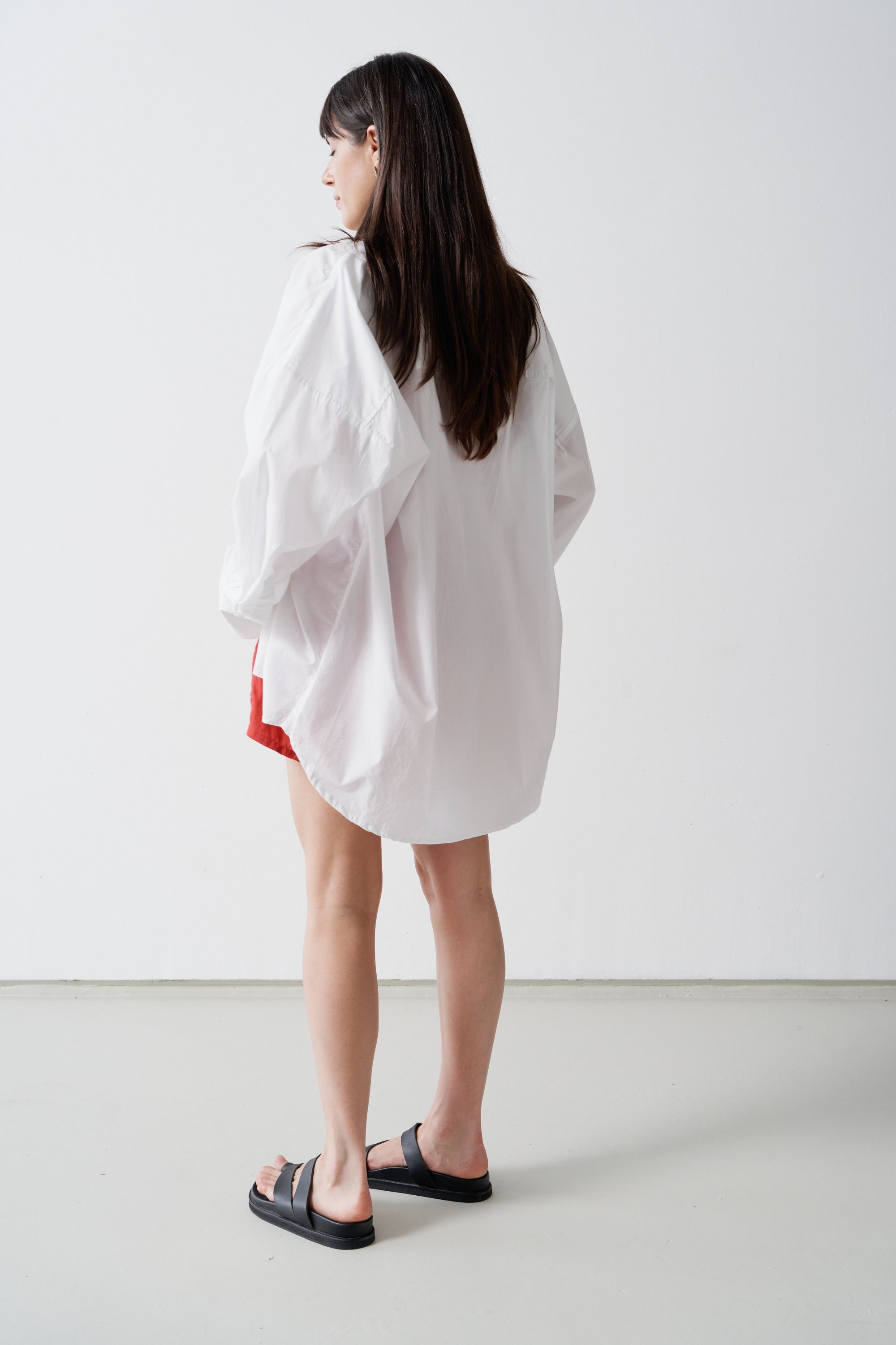 Mateo Cotton Poplin Shirt White