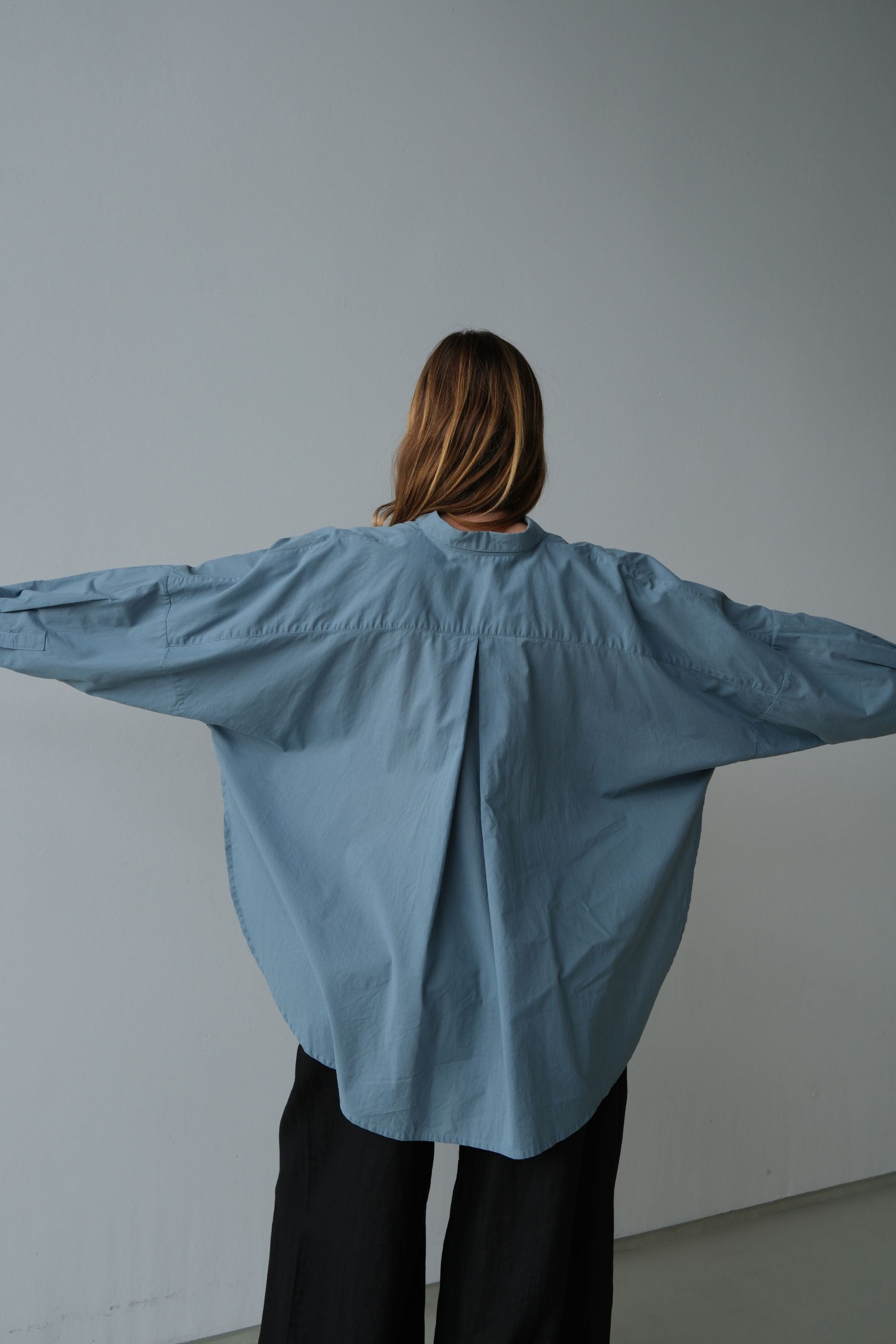 Nic Organic Cotton Shirt Steel Blue