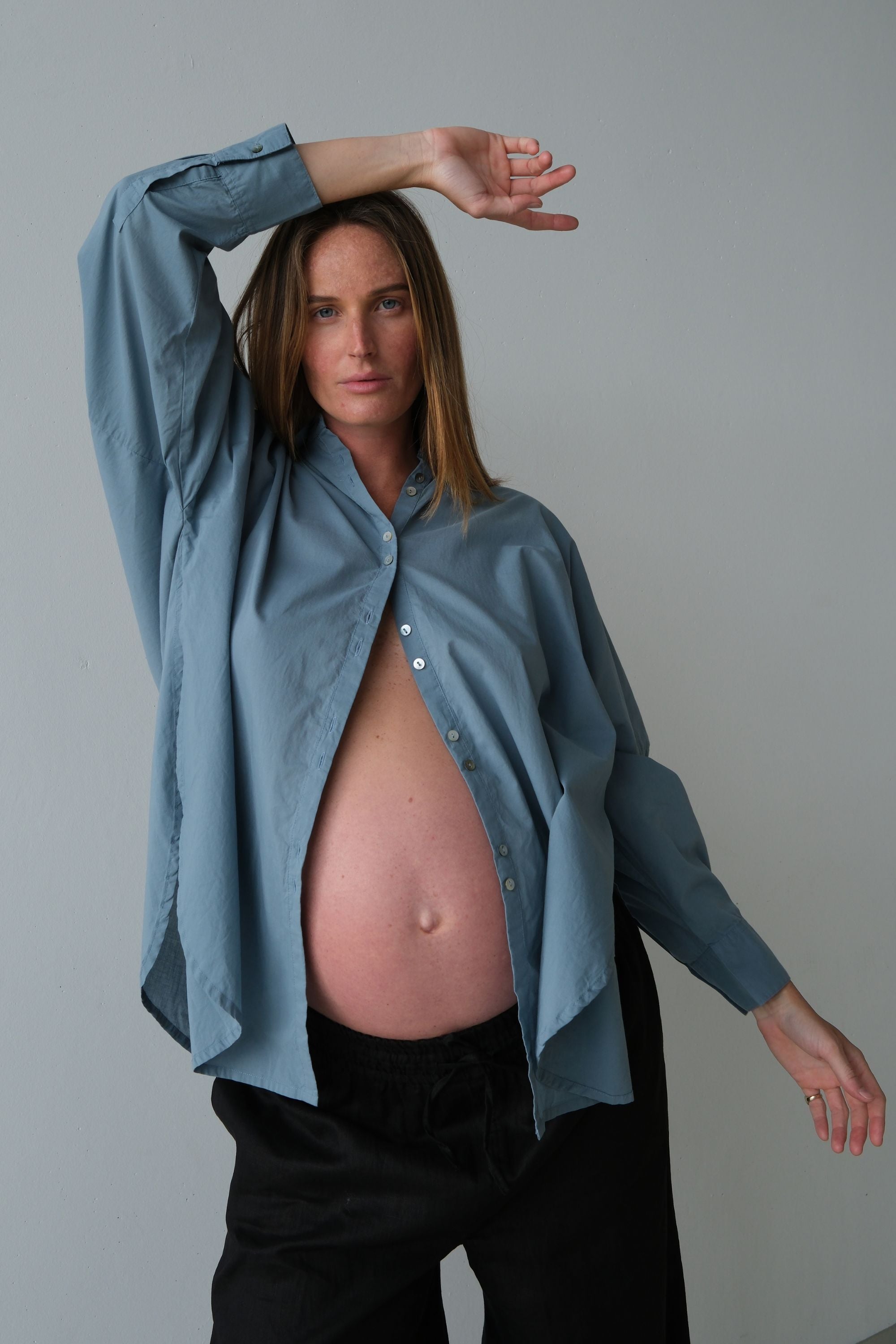 Nic Organic Cotton Shirt Steel Blue