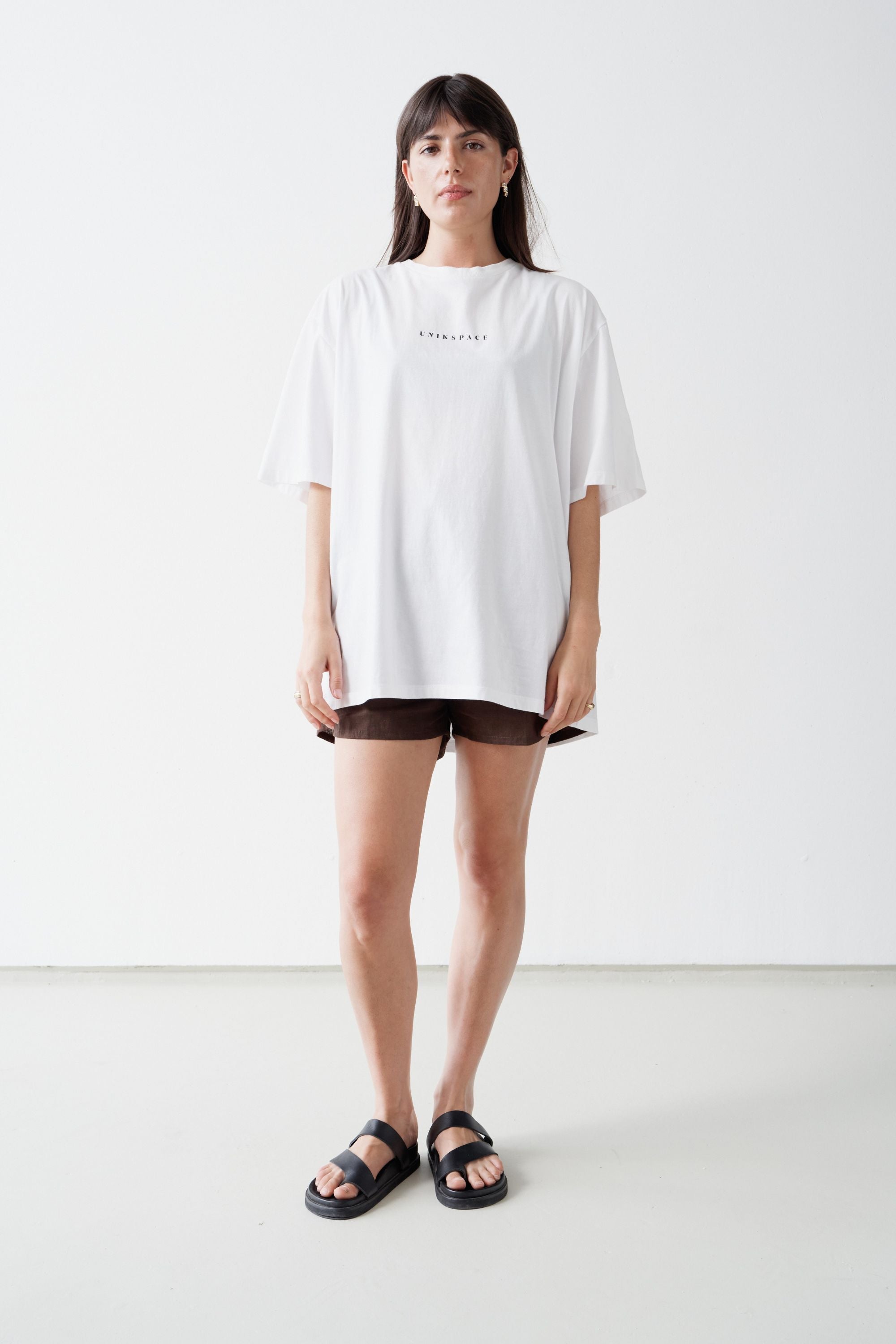 Oversized Logo Tee White