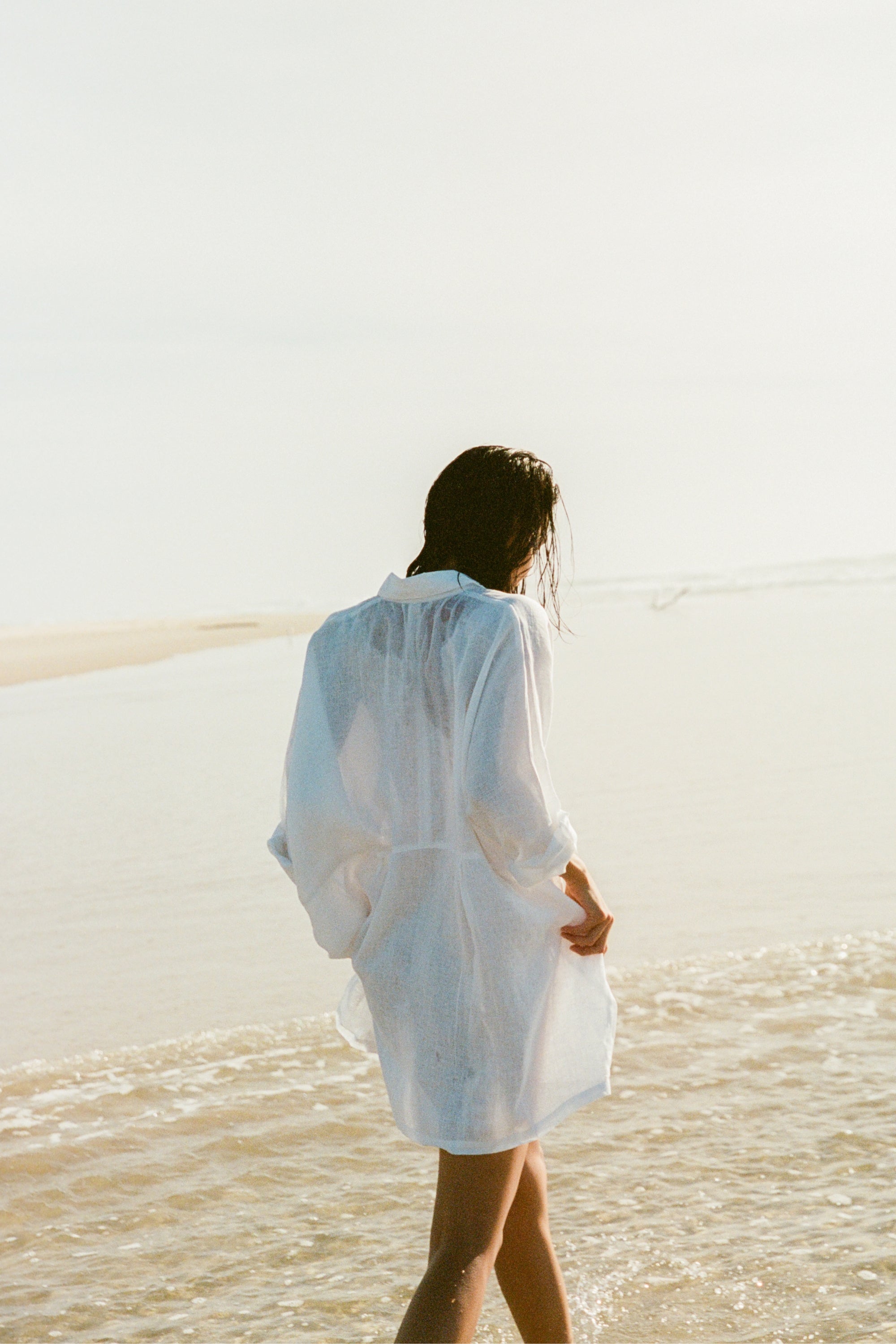 Byron Oversized Shirt Dress White