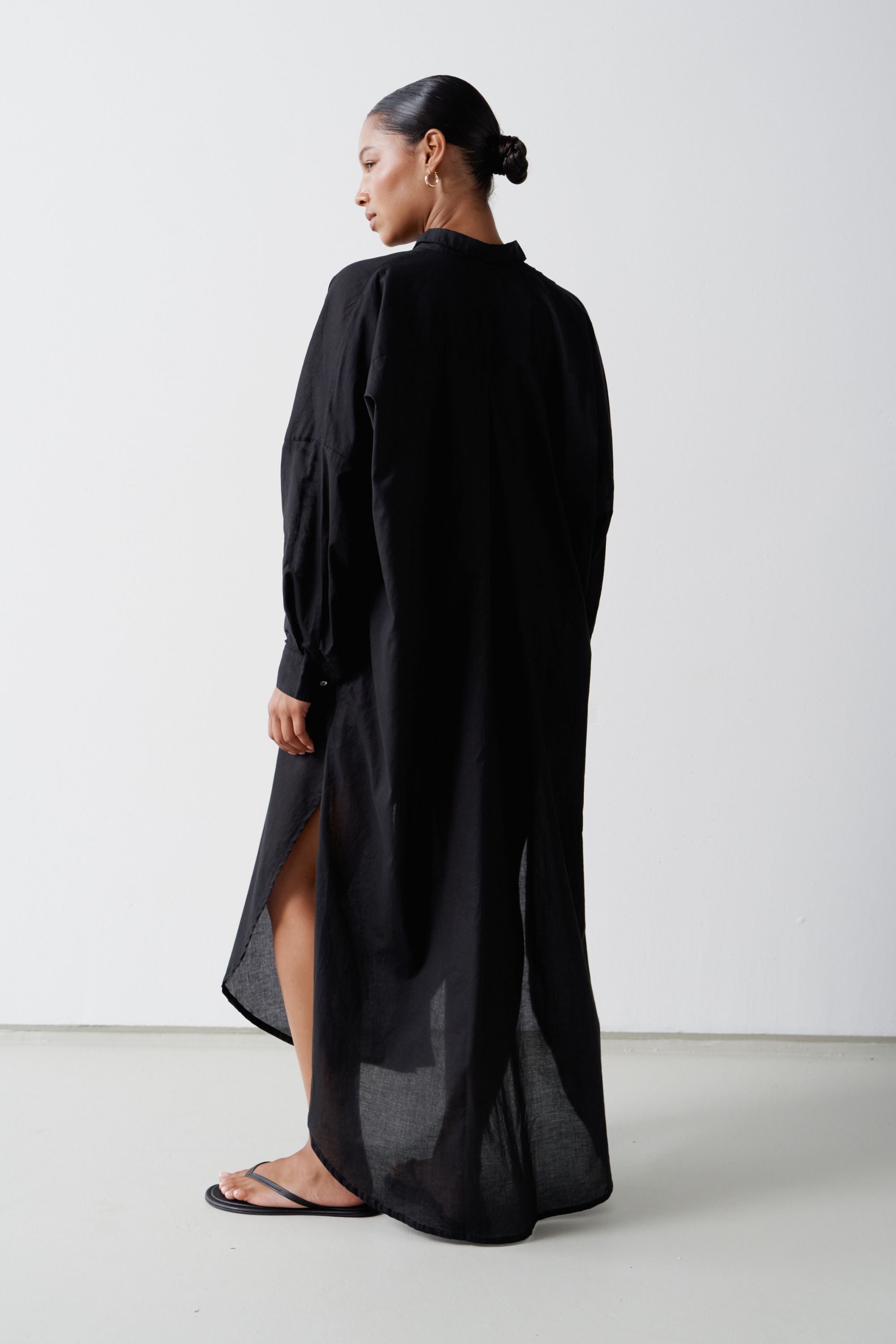 Santorini Shirt Dress Black