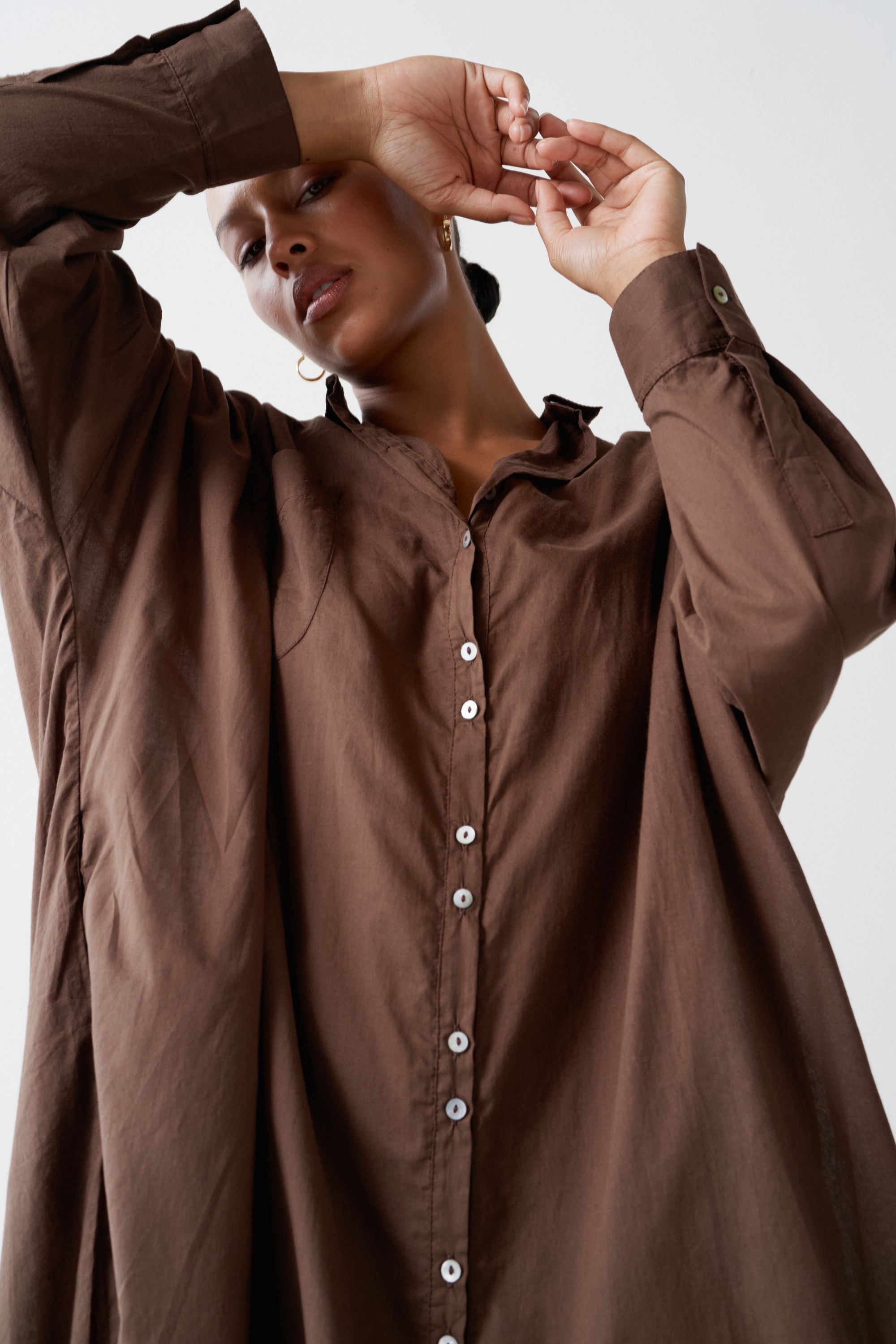 Santorini Shirt Dress Cacao