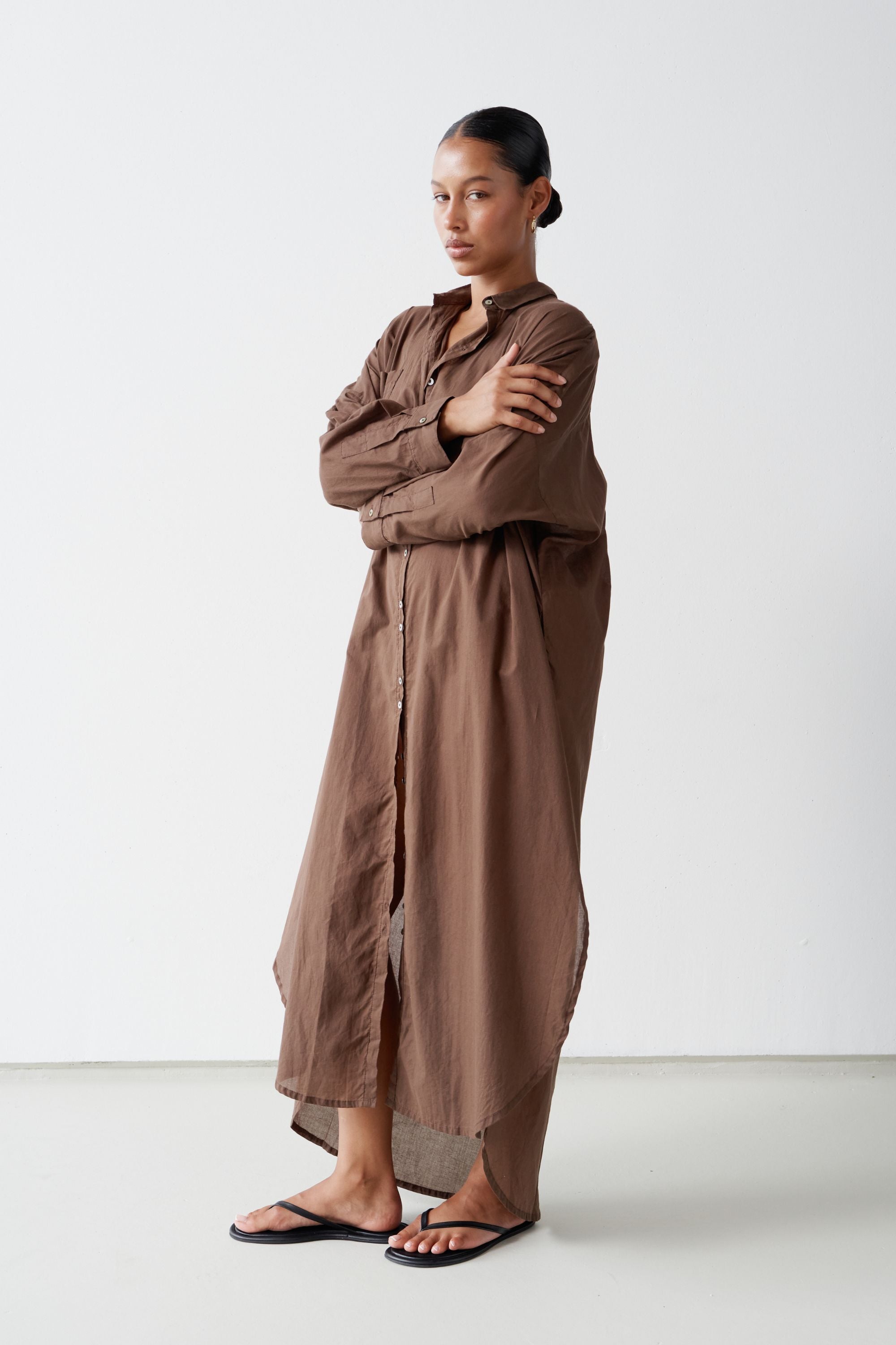 Santorini Shirt Dress Cacao