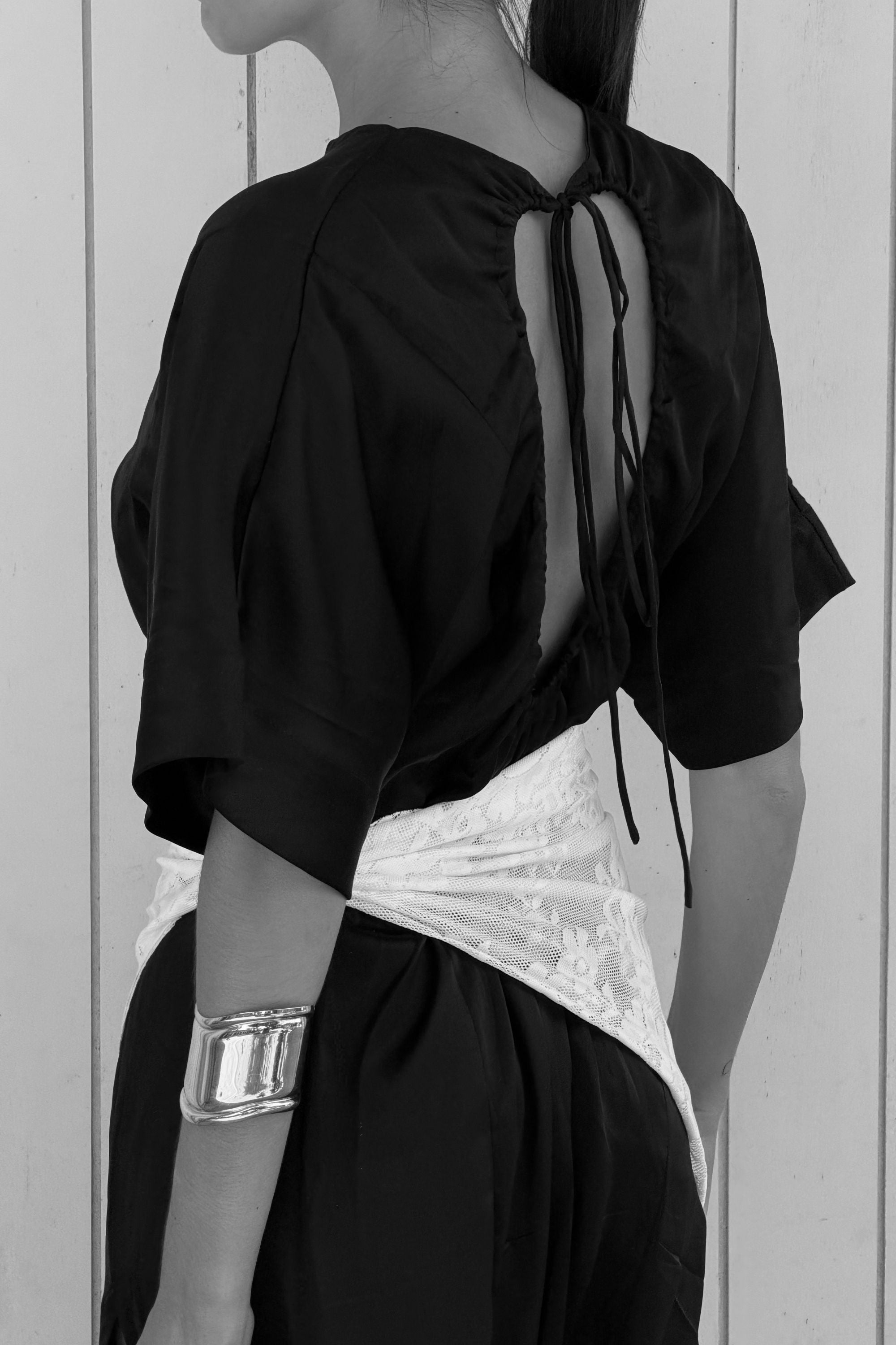 Tanika Silk Dress Black — UNIKSPACE
