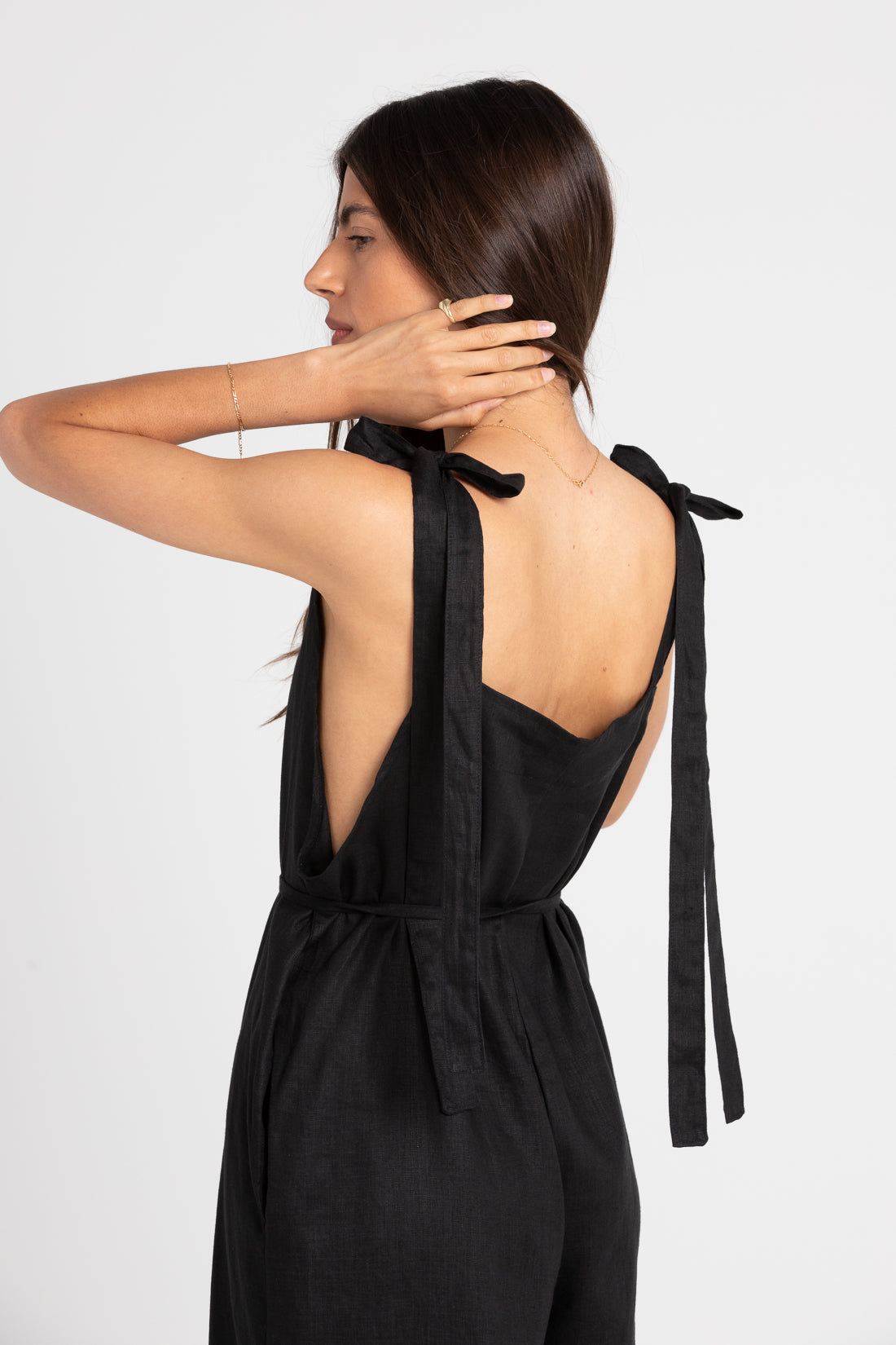 Turner Linen Jumpsuit Black
