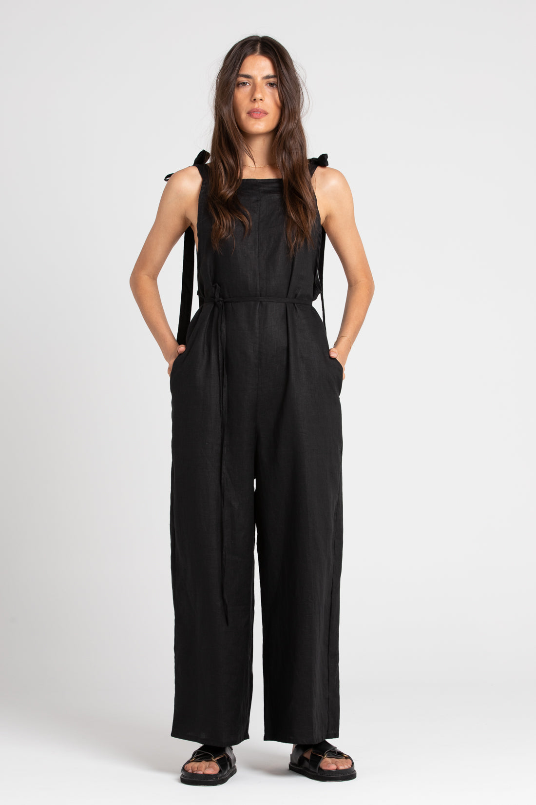 Turner Linen Jumpsuit Black