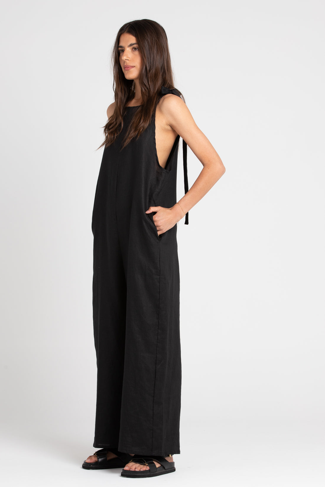 Turner Linen Jumpsuit Black