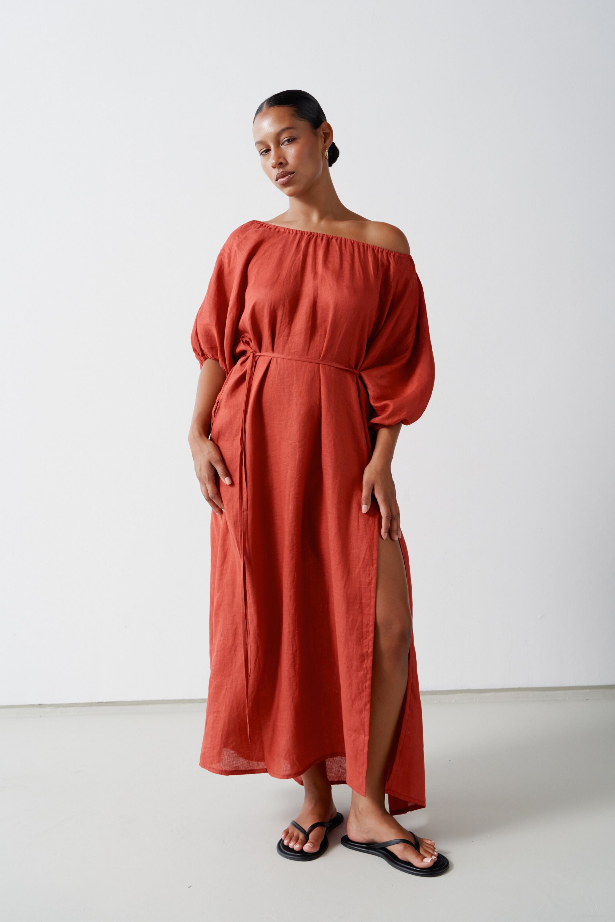 Valdis Linen Dress Desert
