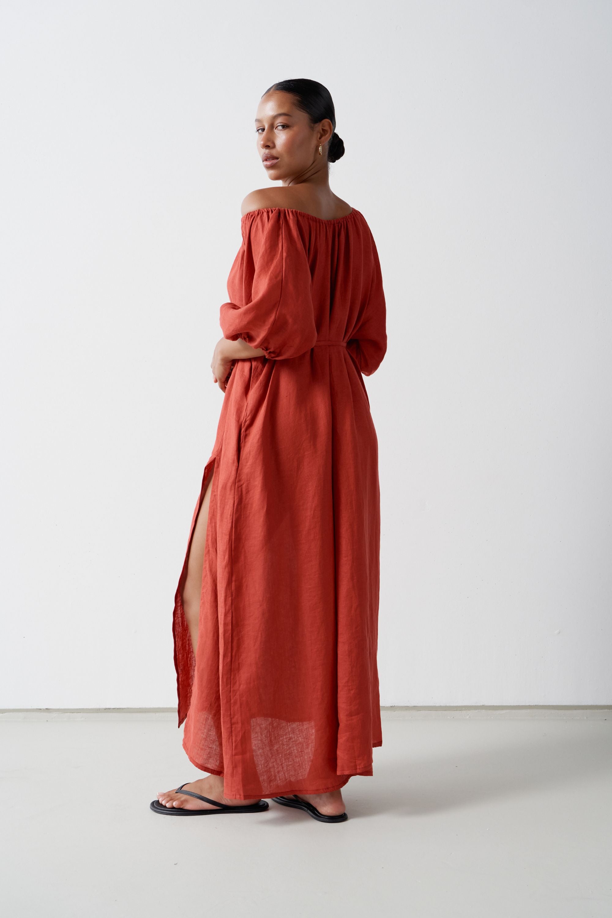 Valdis Linen Dress Desert