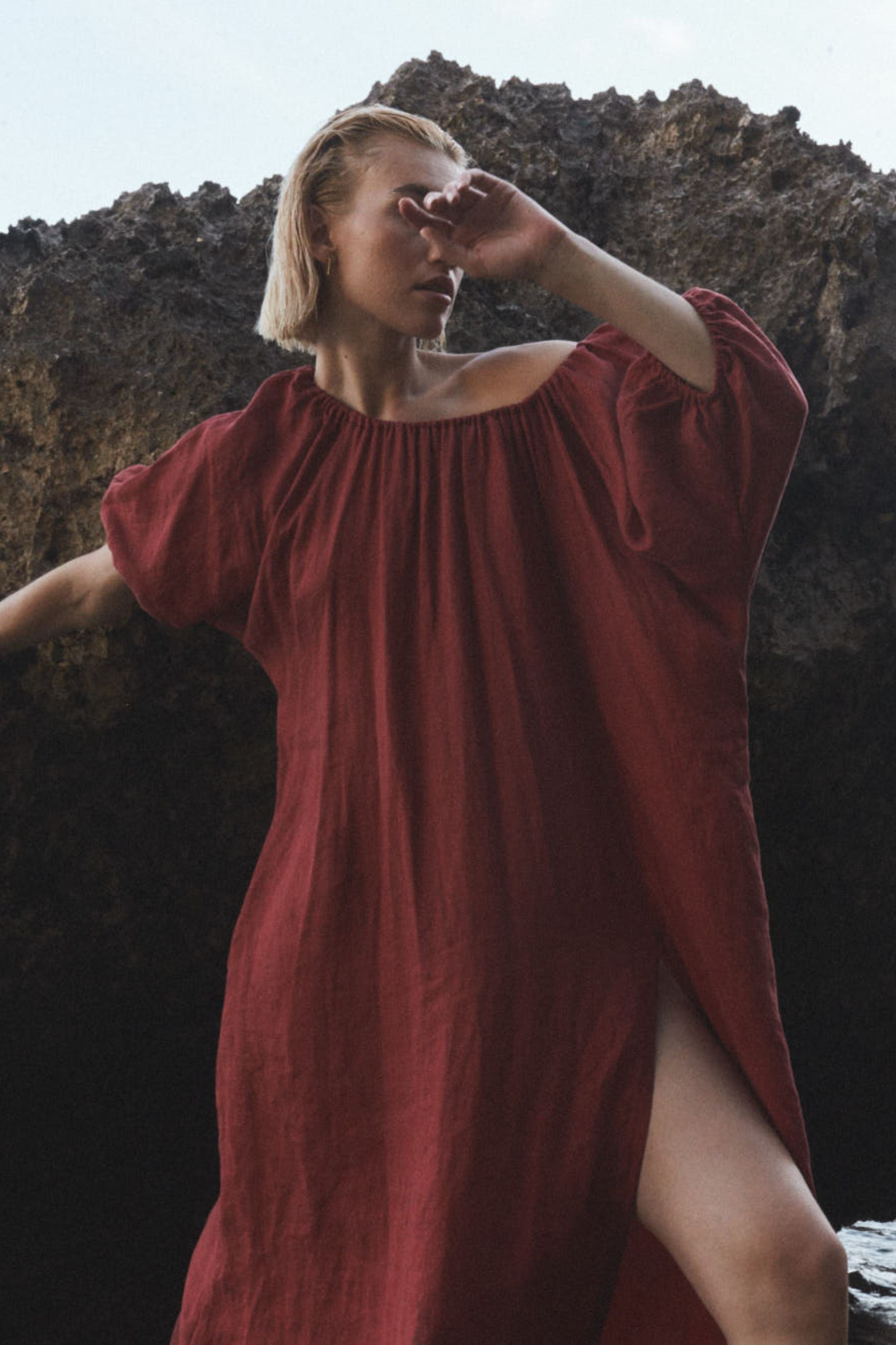 Valdis Linen Dress Desert