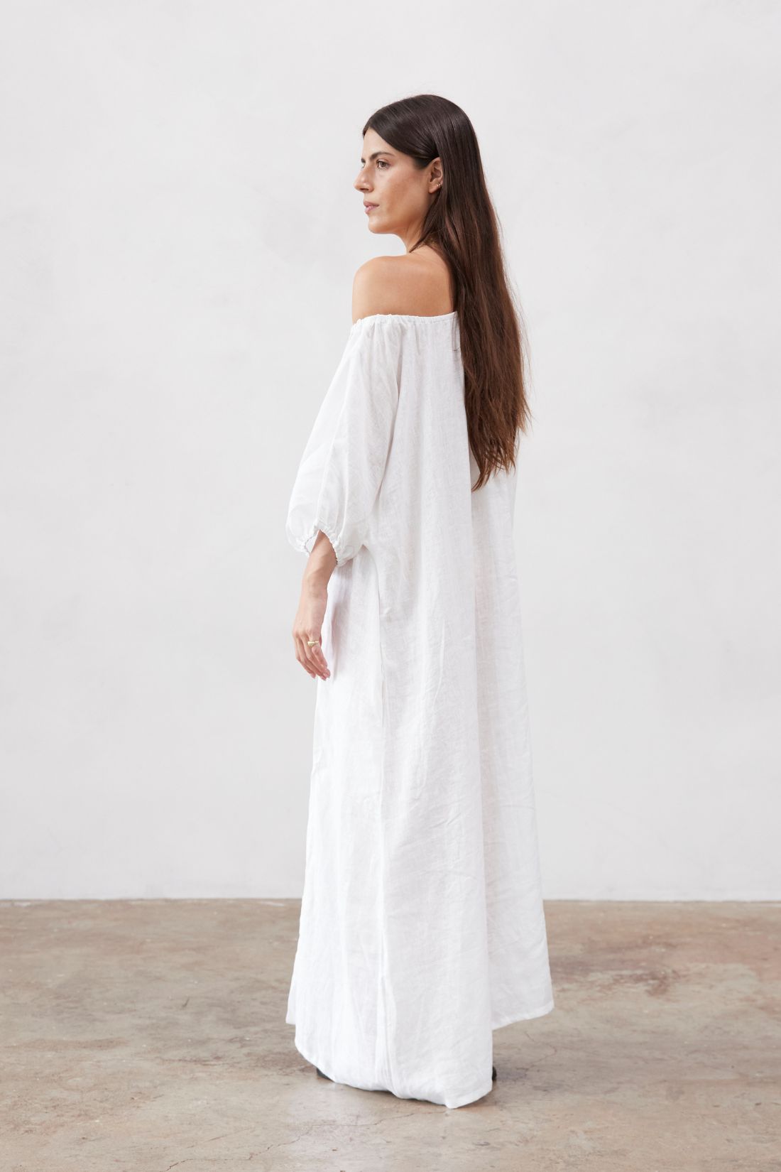 Valdis Linen Dress White