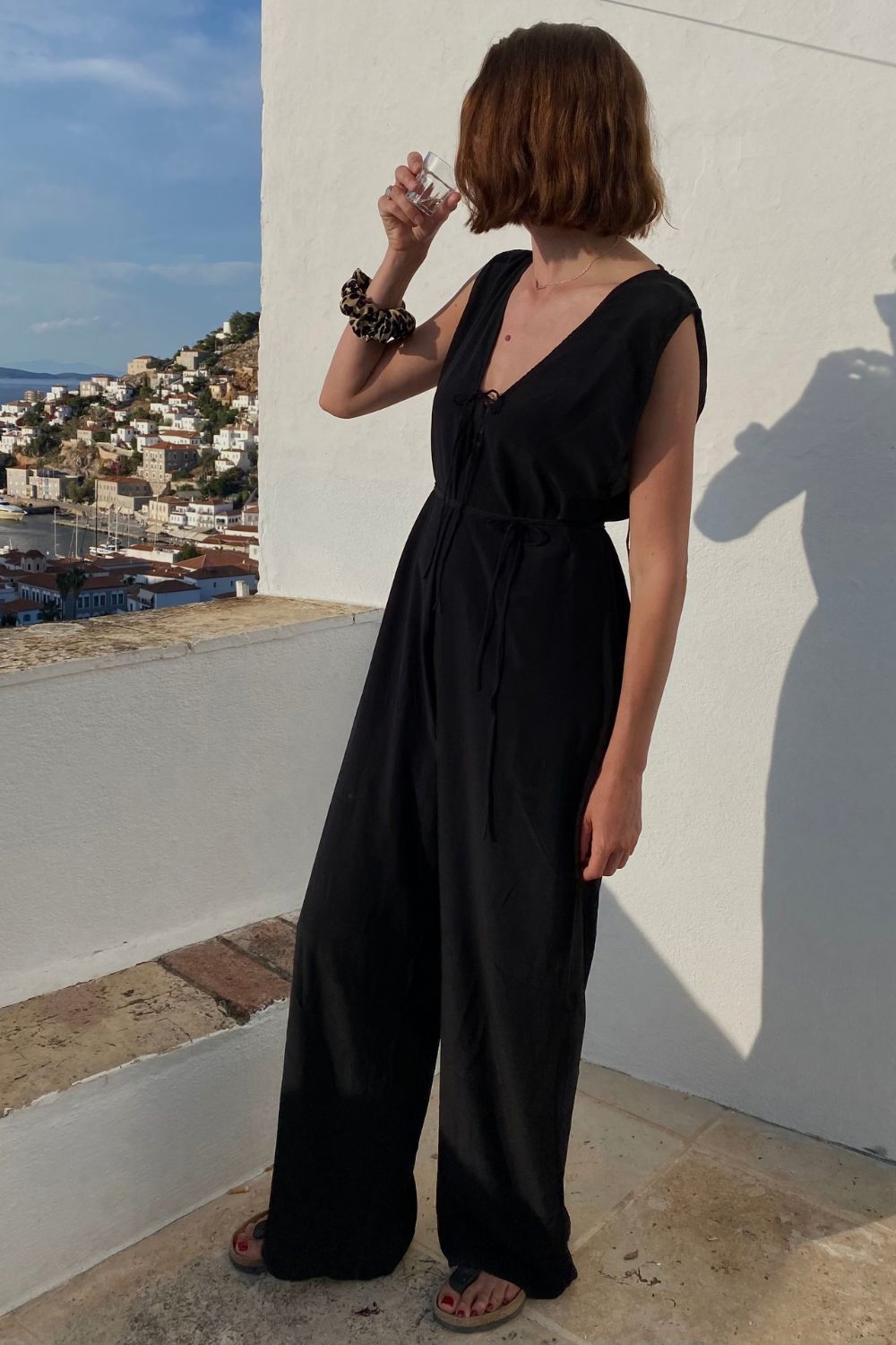 Valentina Silk Jumpsuit Black
