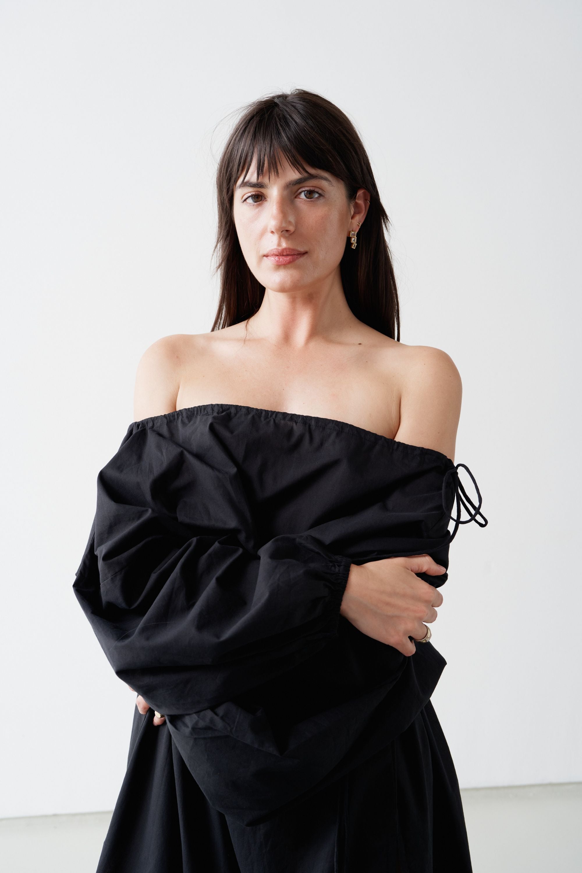 Pre Order | Verona Organic Cotton Maxi Dress Black