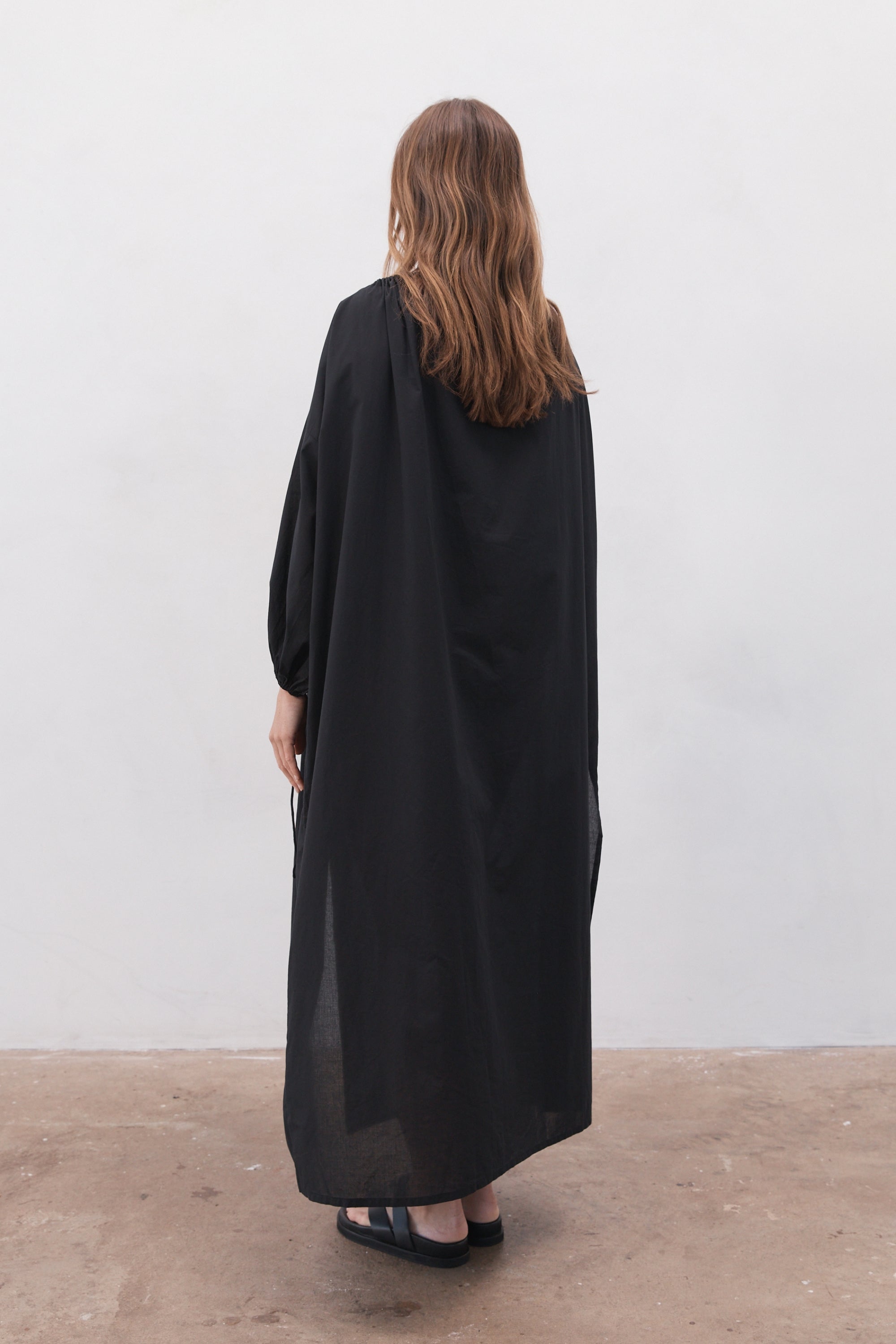 Verona Organic Cotton Maxi Dress Black