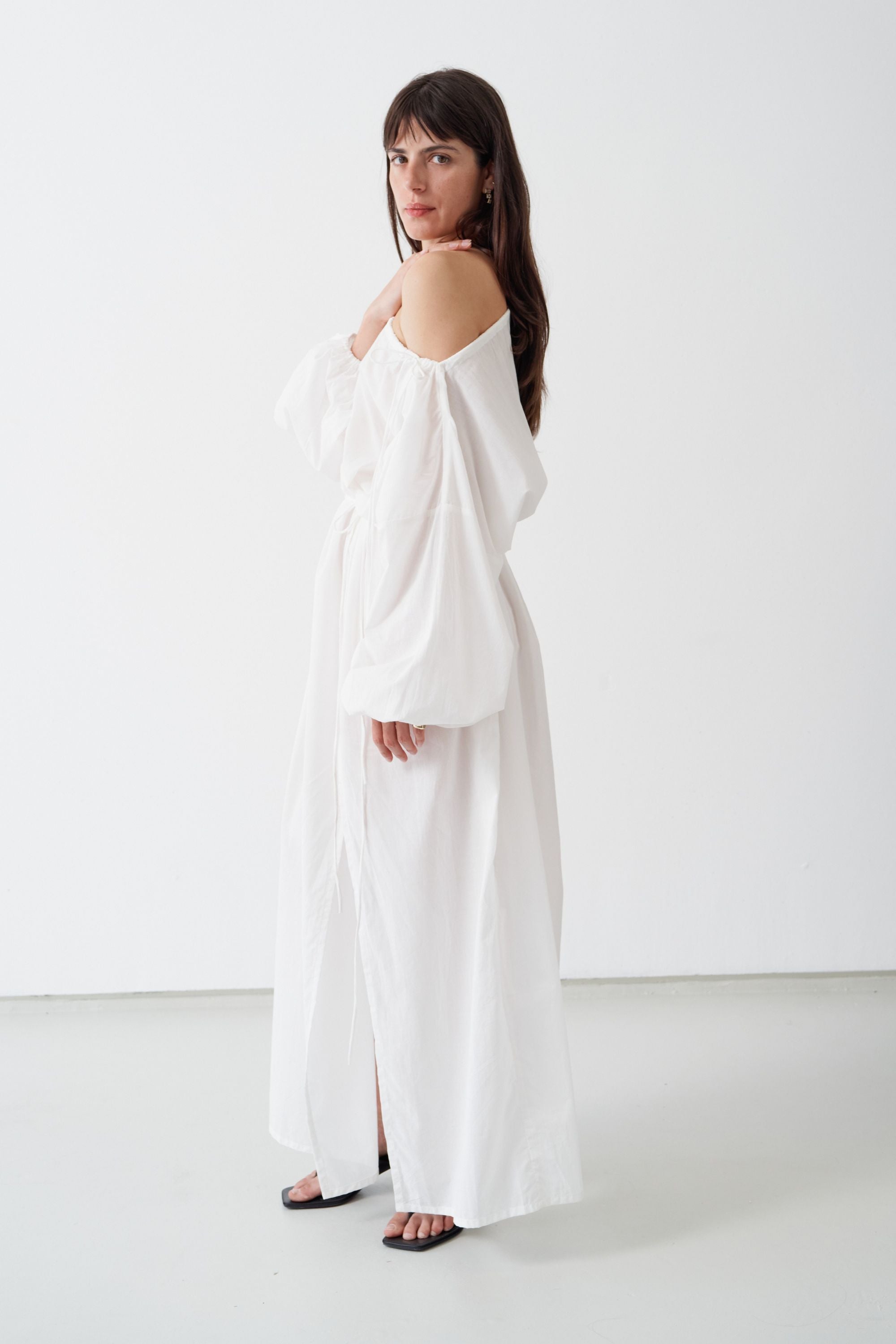 Verona Organic Cotton Maxi Dress White