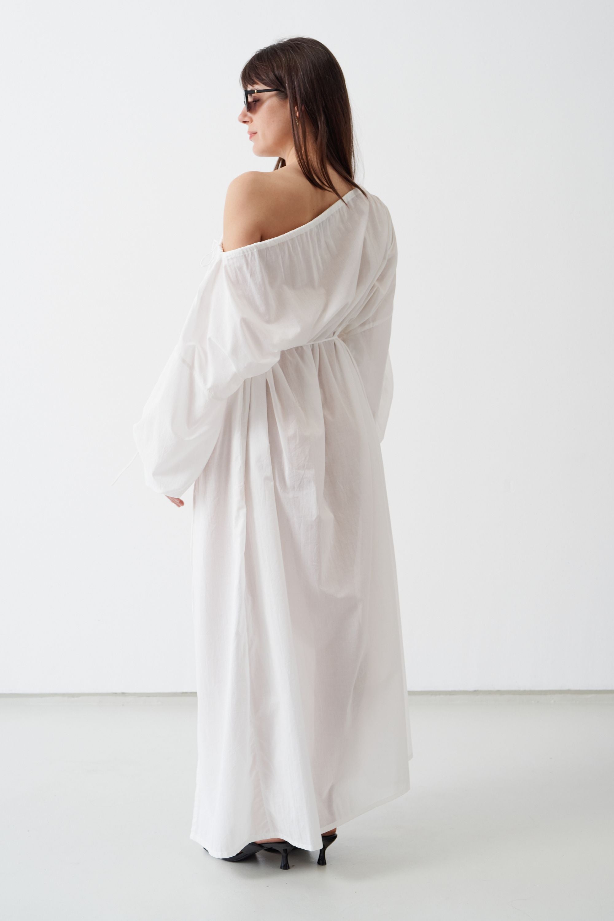 Verona Organic Cotton Maxi Dress White