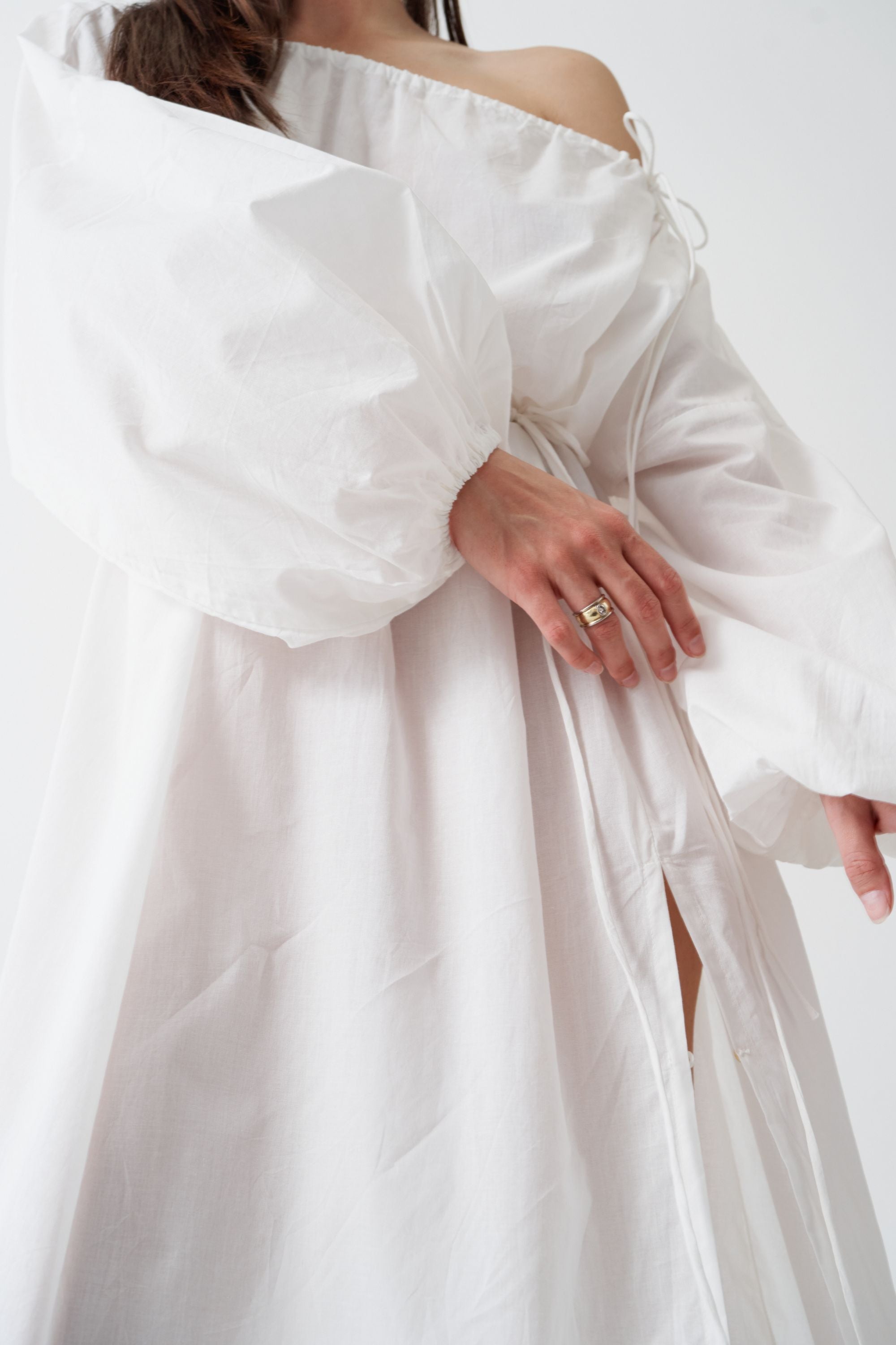 Verona Organic Cotton Maxi Dress White