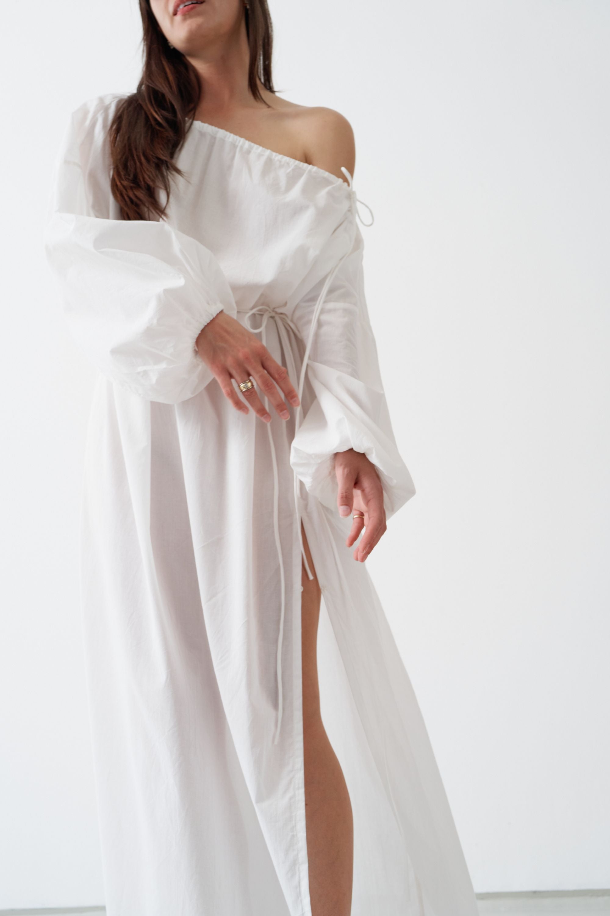 Verona Organic Cotton Maxi Dress White