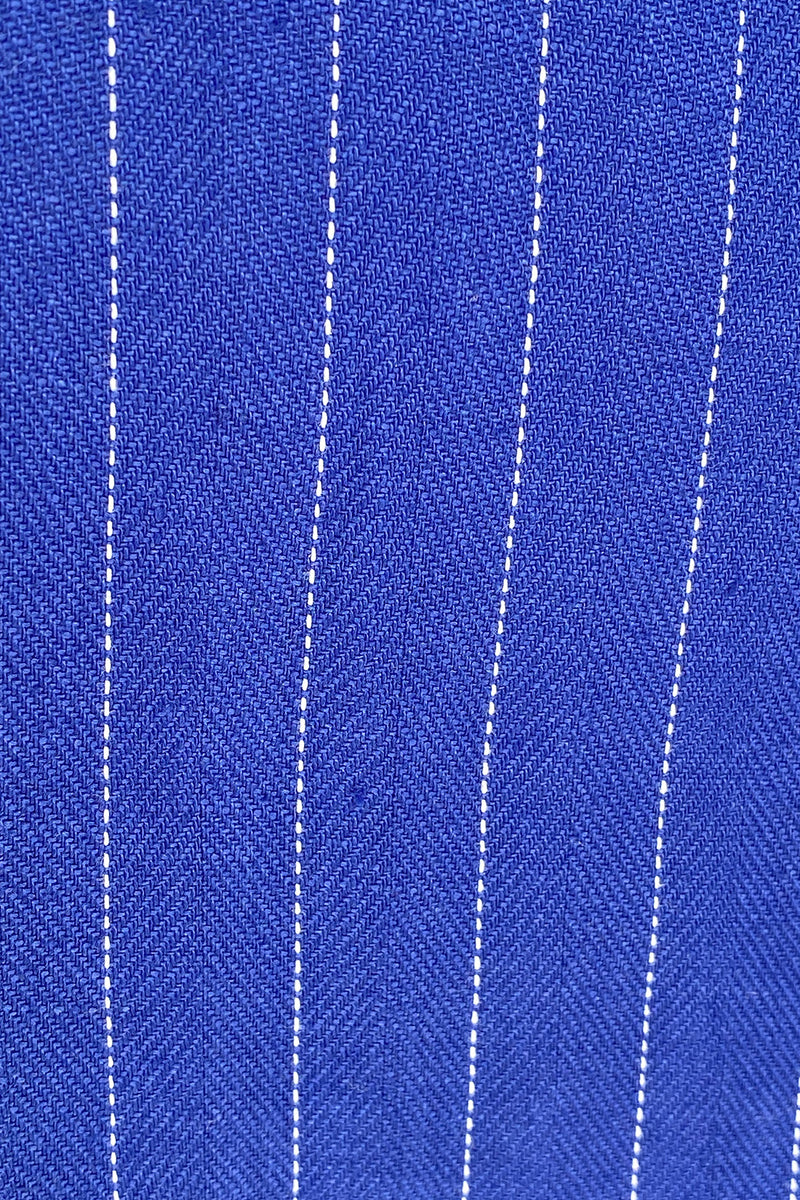 Wilde Linen Jumpsuit Pop Blue Pinstripe