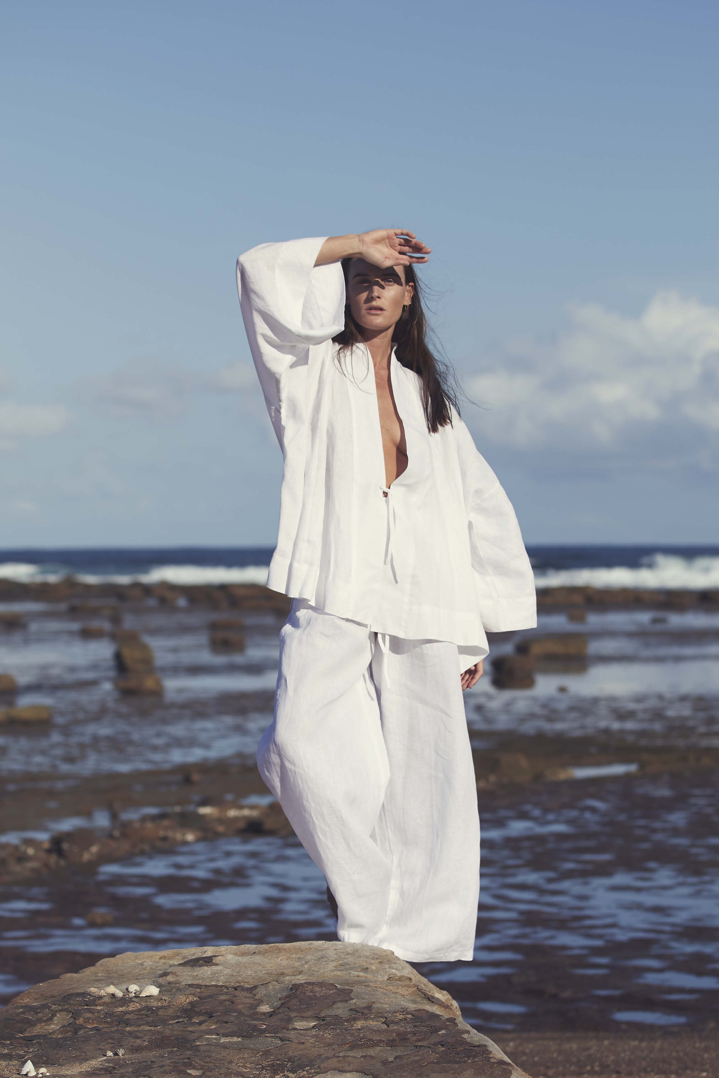 Anya Linen Kimono White