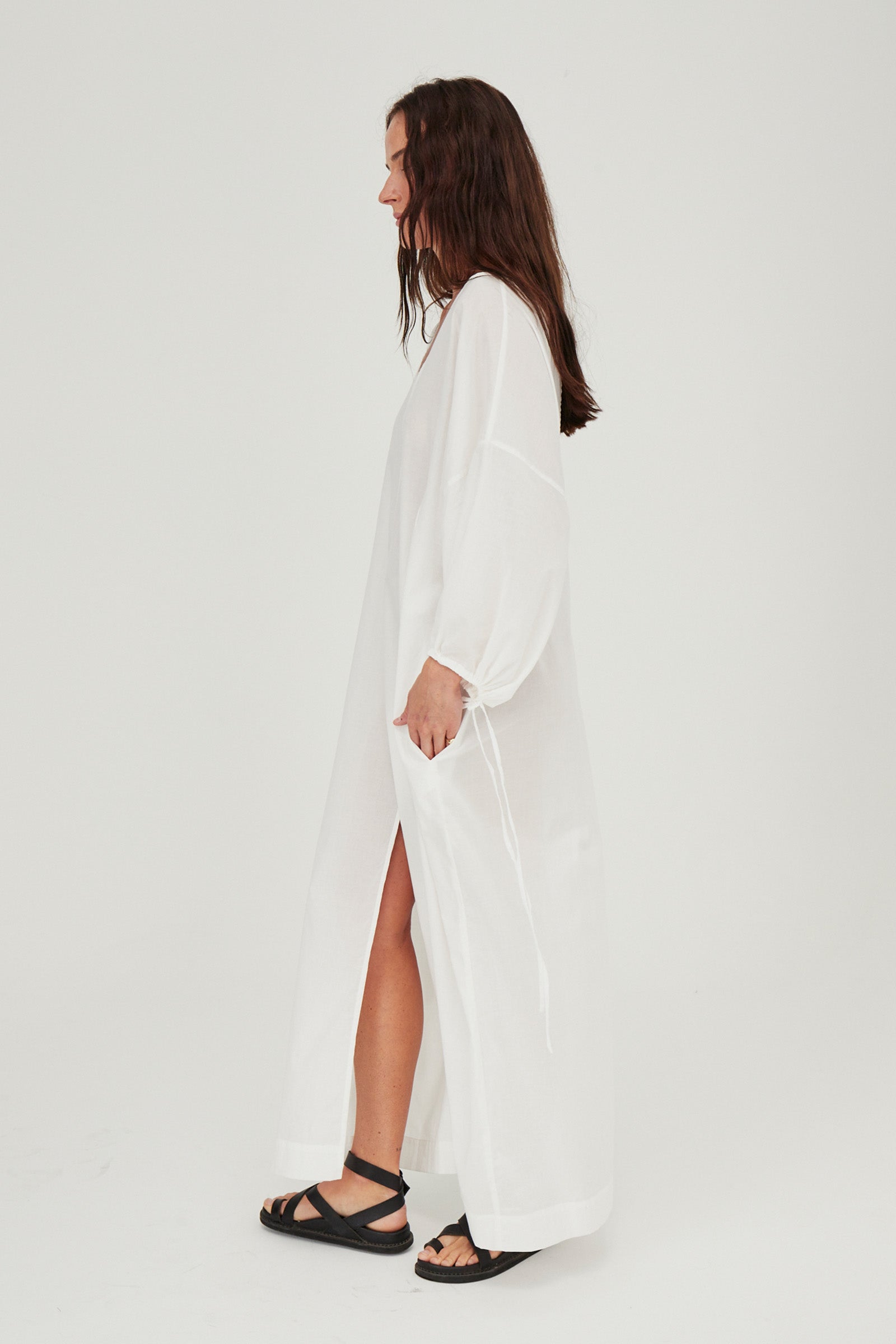 Ibiza Organic Cotton Kaftan White