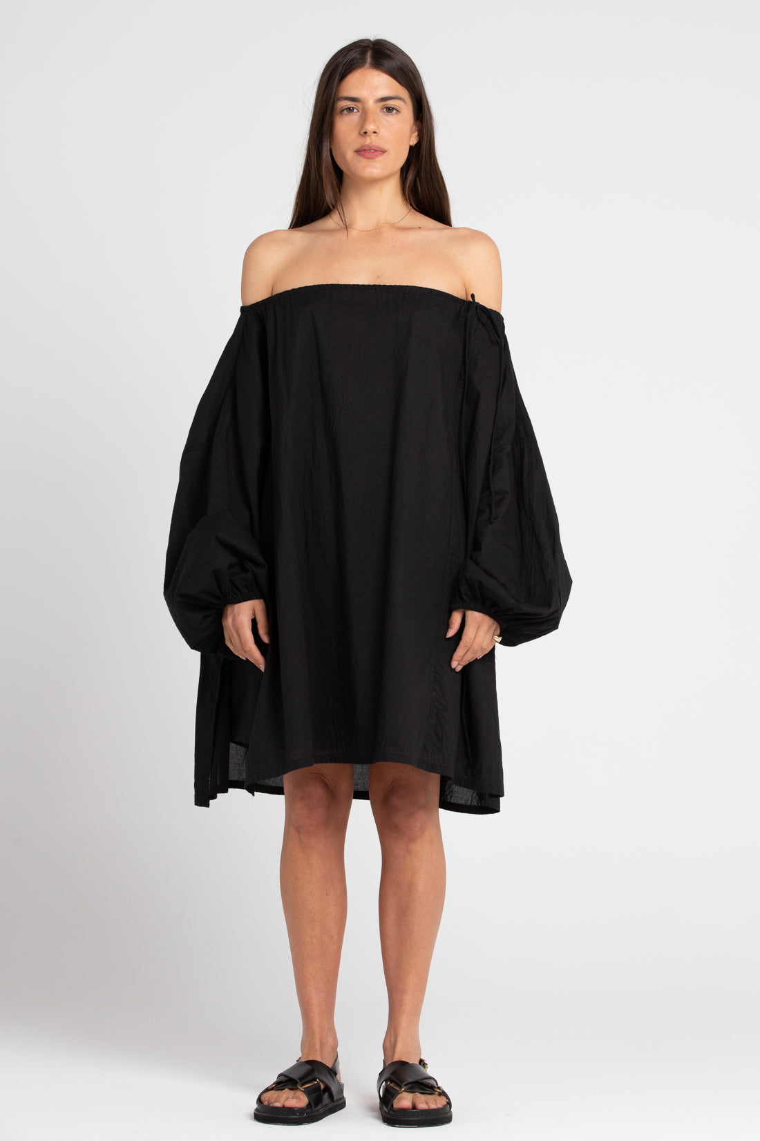 Black Joss Cotton Tunic, Women's Clothing, UNIKSPACE