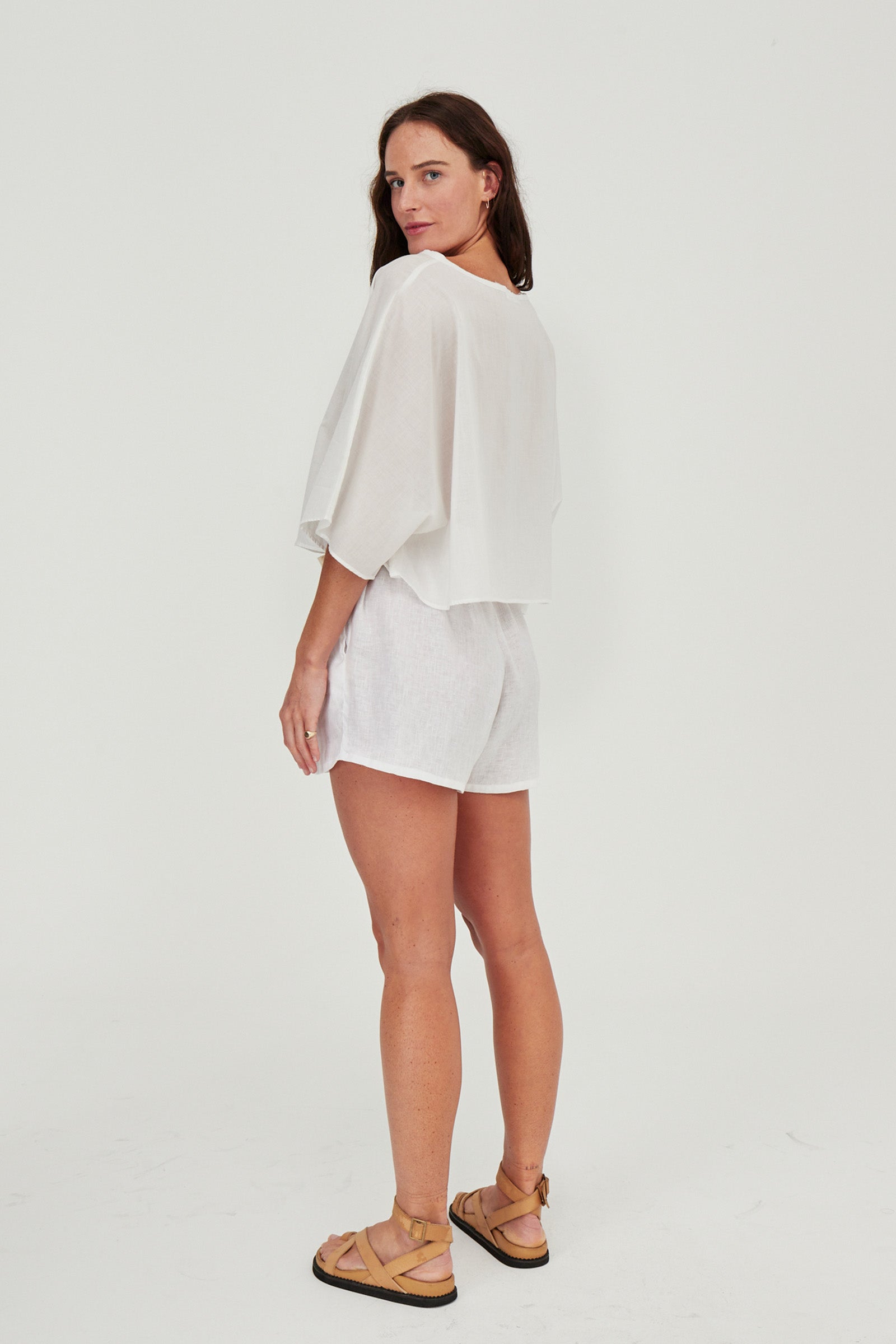Keats Oversized Cotton Tee White — UNIKSPACE