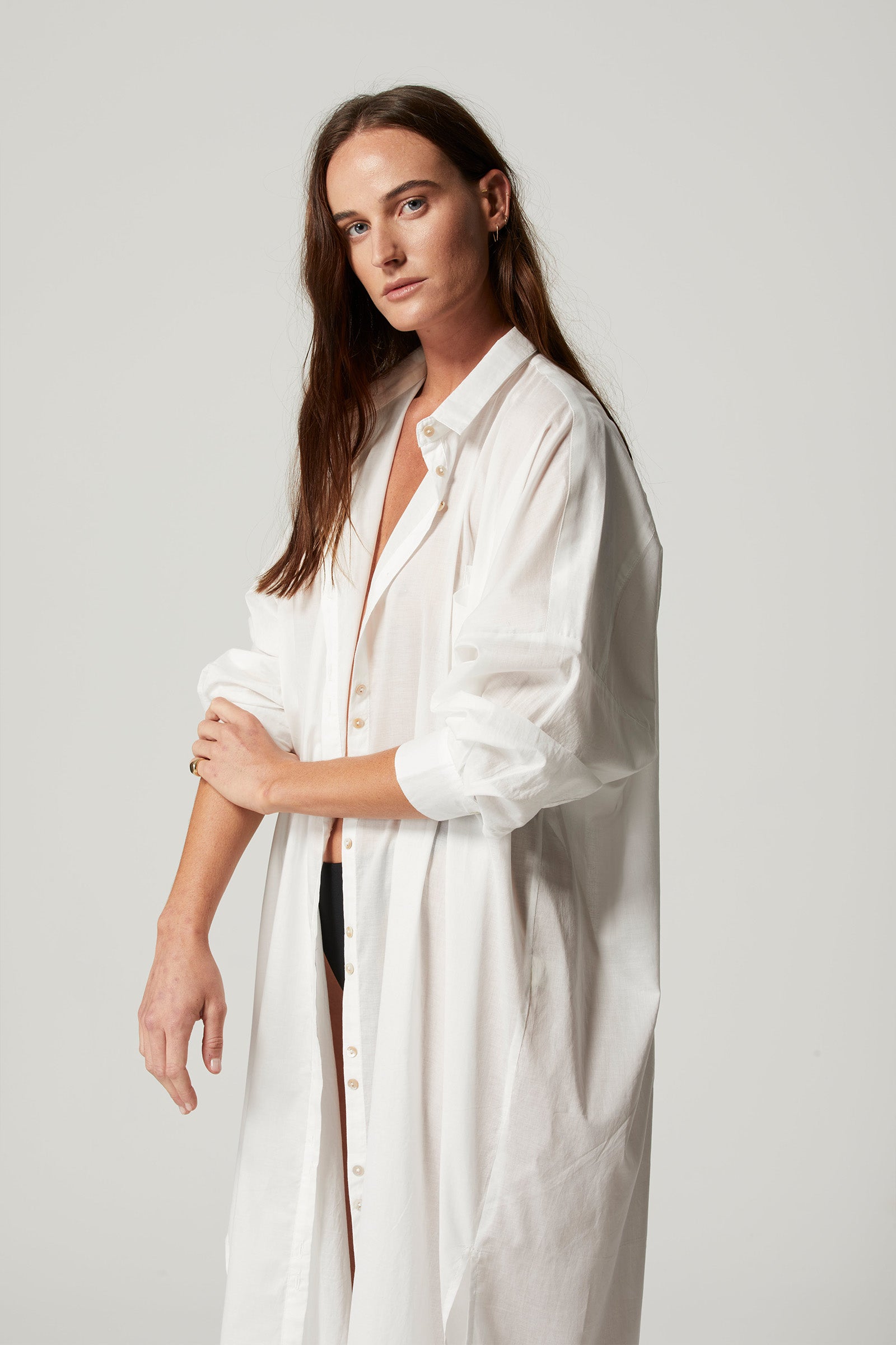 Santorini Shirt Dress White
