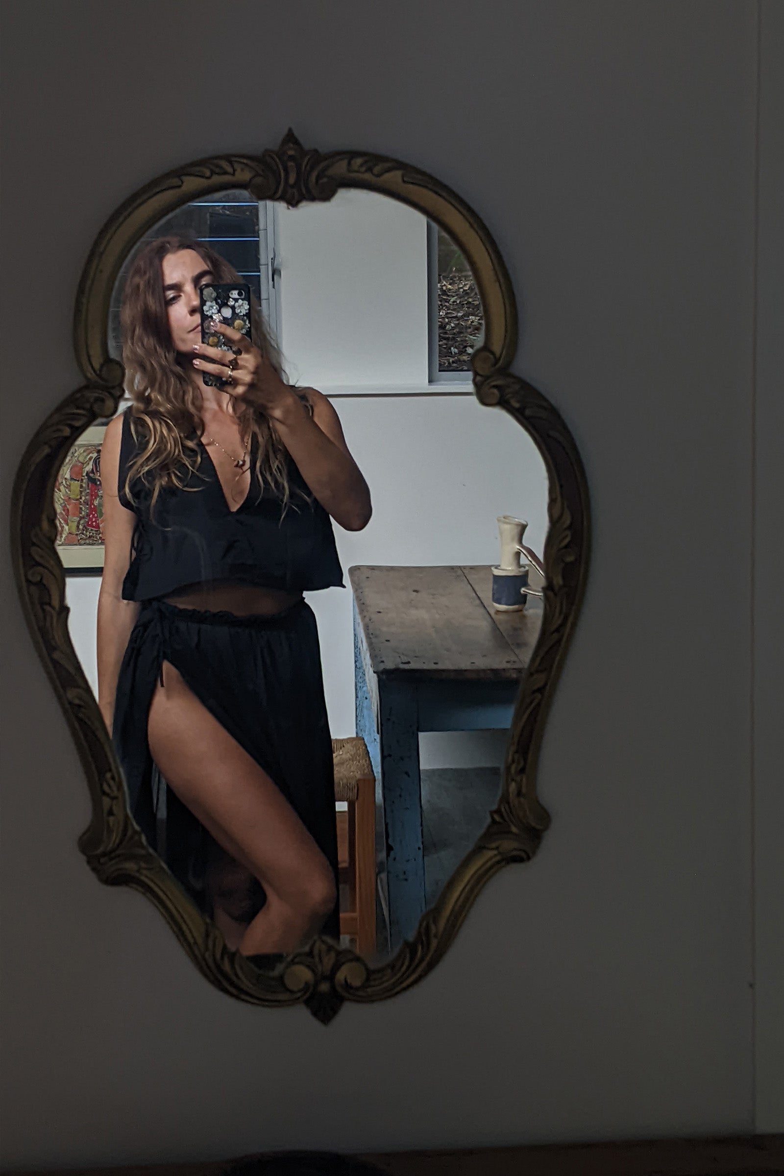 Tulum Organic Cotton Top Black