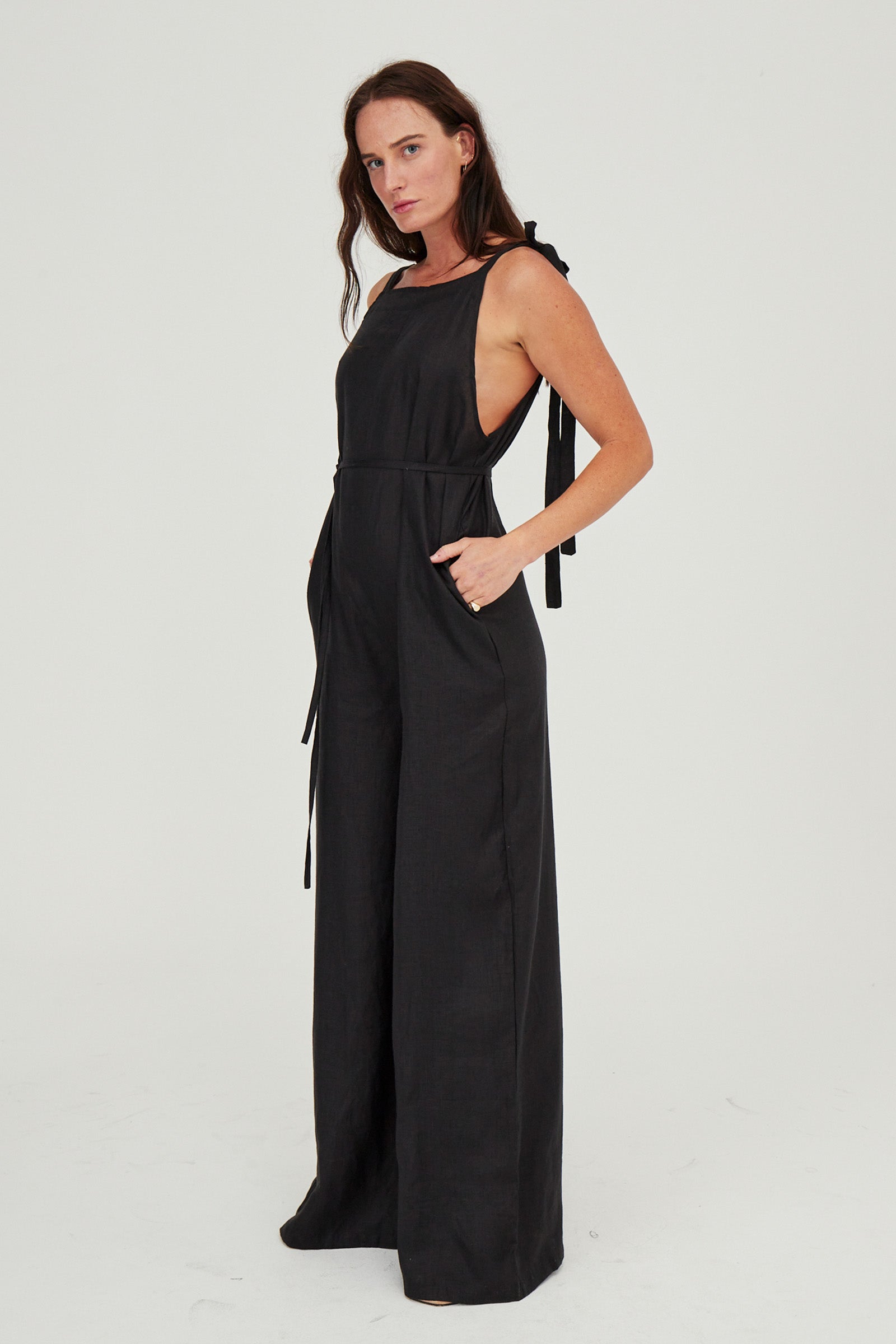 Wilde Linen Jumpsuit Black