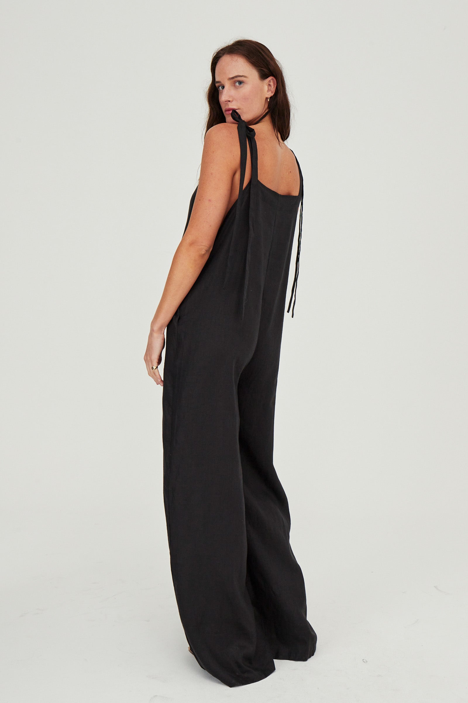 Wilde Linen Jumpsuit Black