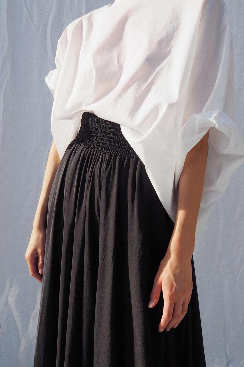 Ulla Silk Skirt Black
