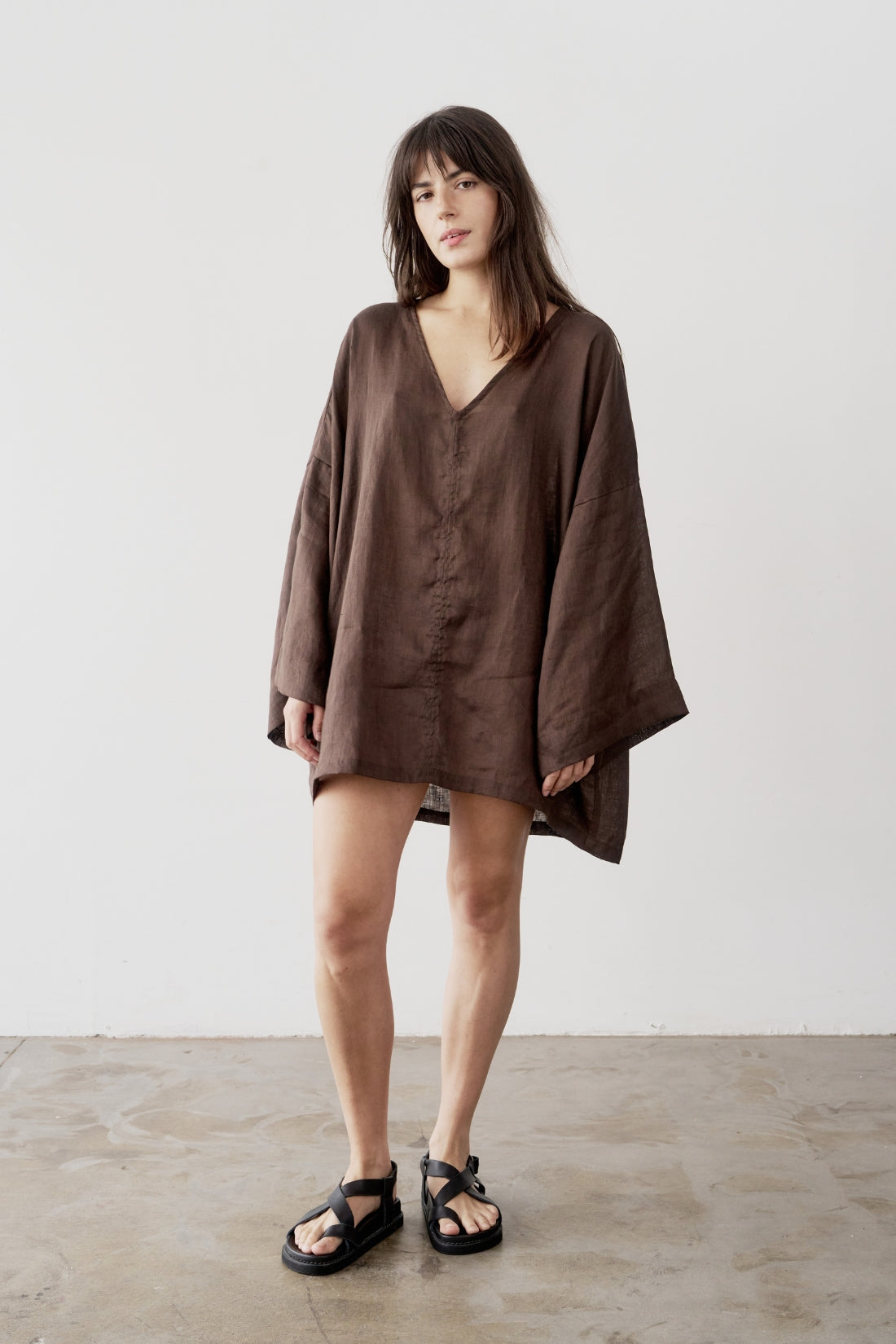 Sofia Linen Tunic Cacao