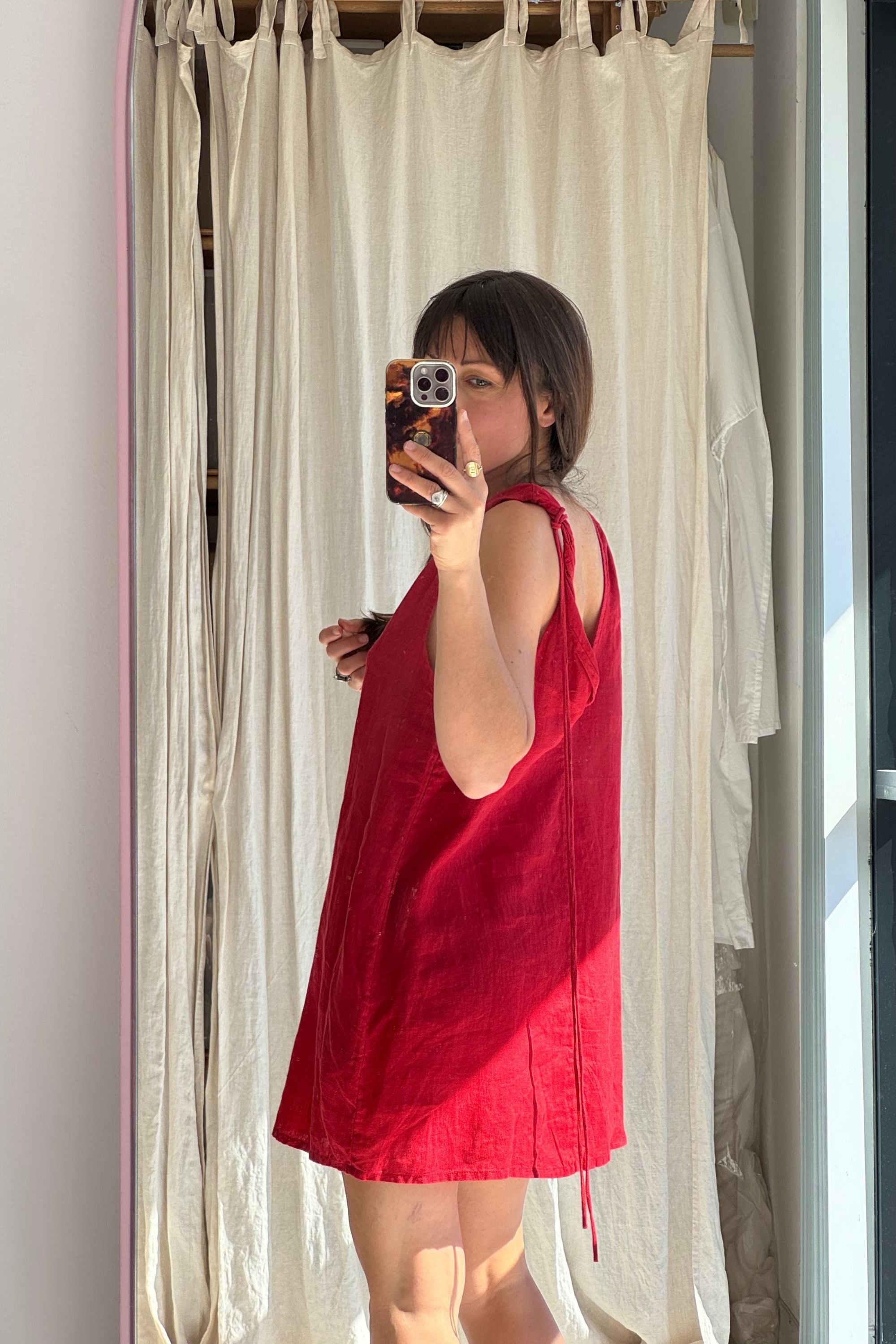 SAMPLE SALE | Claire linen mini Cherry