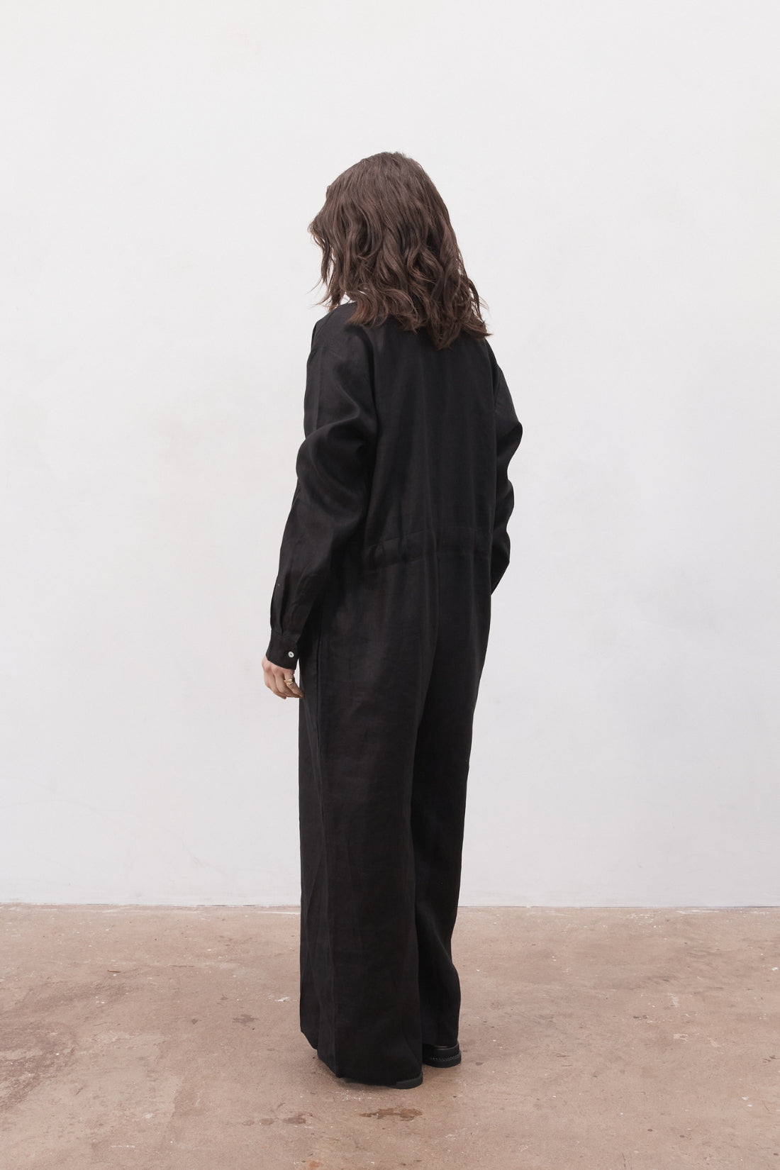 Kidd Linen Boilersuit Black