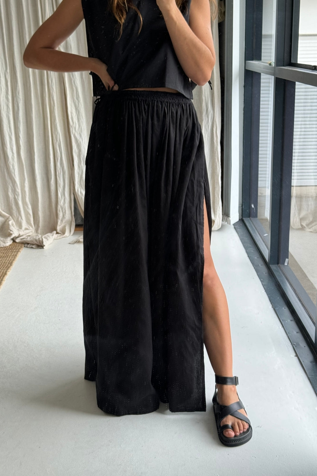 SAMPLE SALE | Maya  Maxi Skirt Black