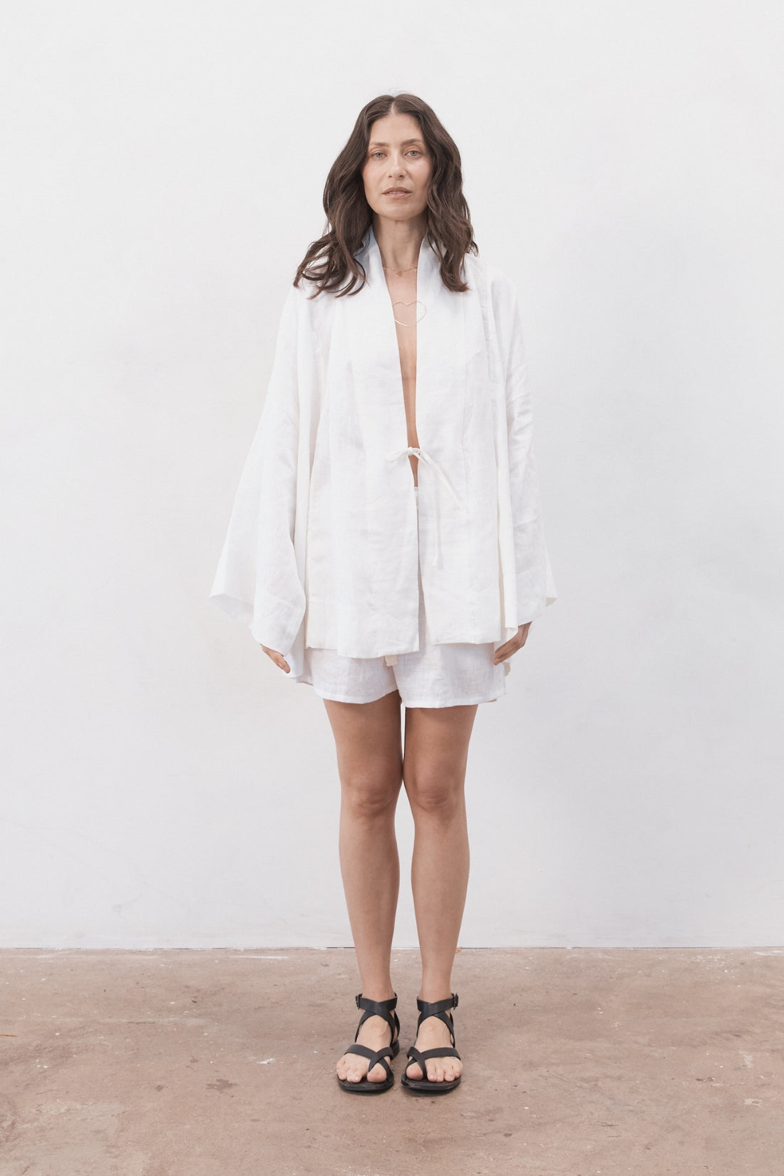 Anya Linen Kimono White