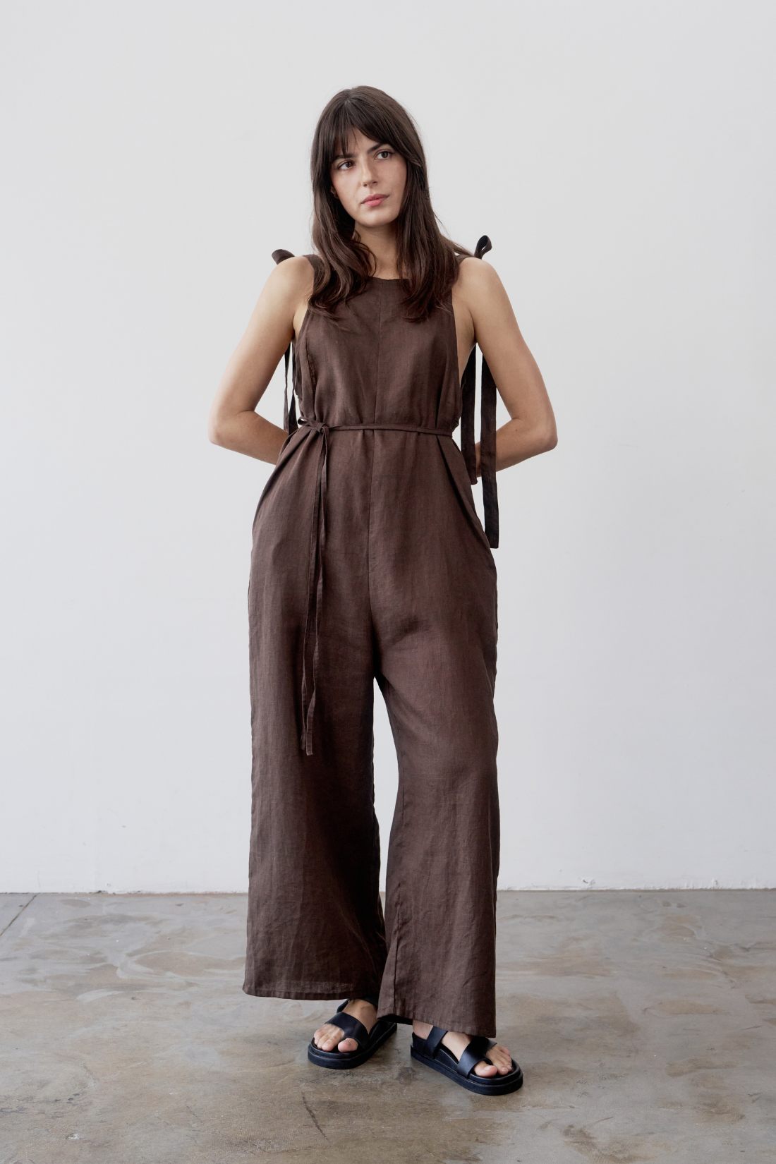 Turner Linen Jumpsuit Cacao