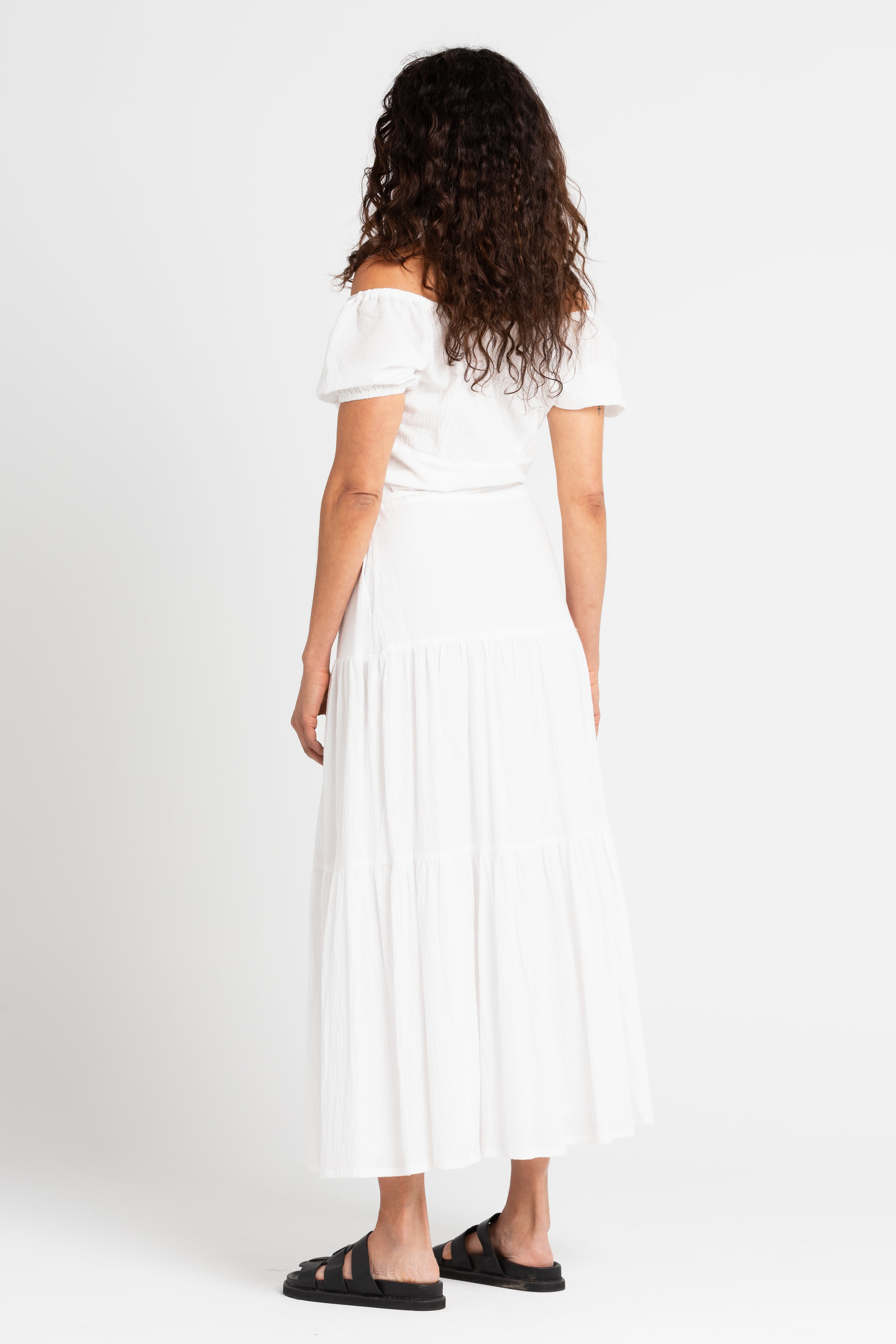 Isabella Off The Shoulder Dress White