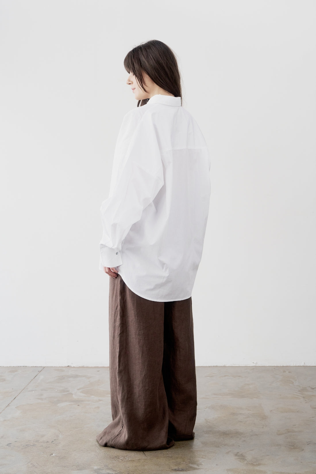 Mateo Cotton Poplin Shirt White