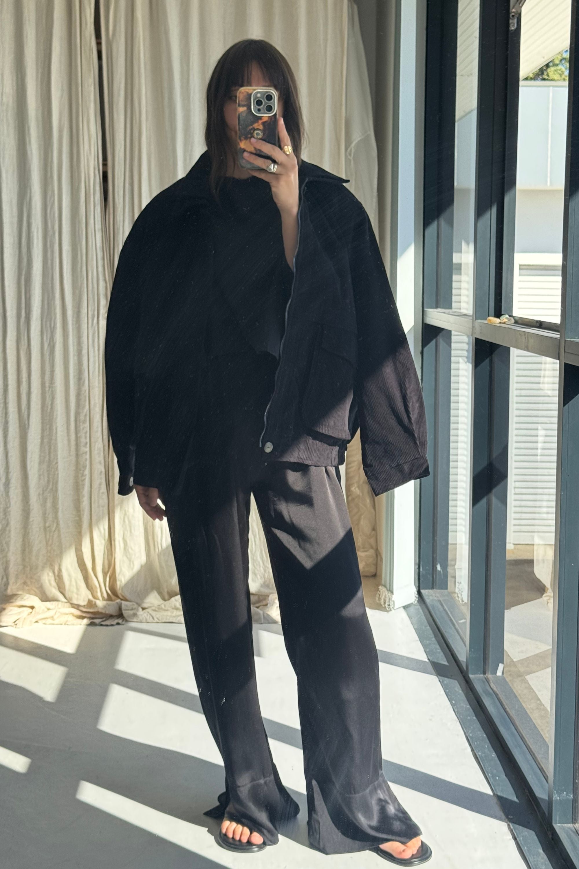 SAMPLE SALE | Alfred Corduroy Bomber Jacket Black