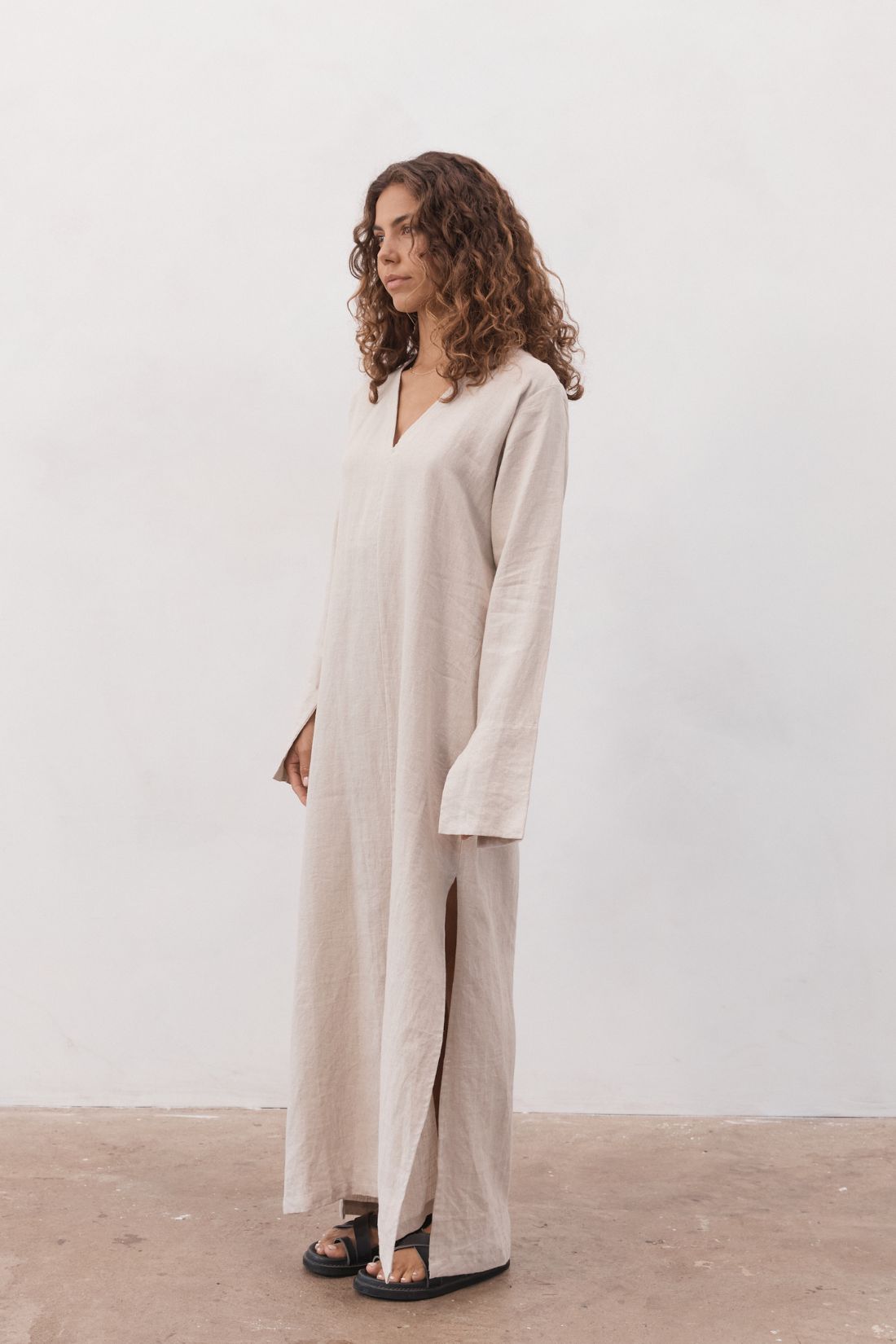 Ragna Linen Dress Sand