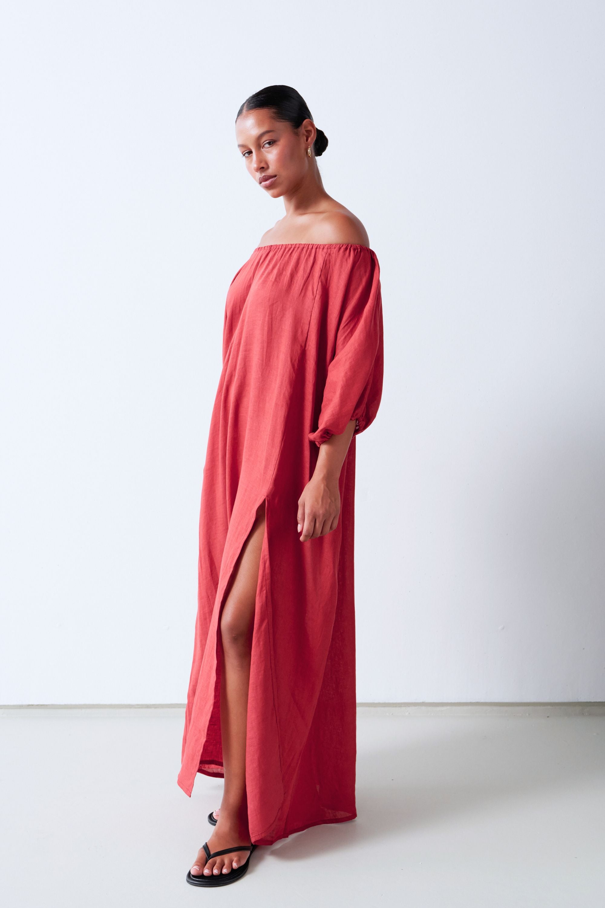 Valdis Linen Dress Desert