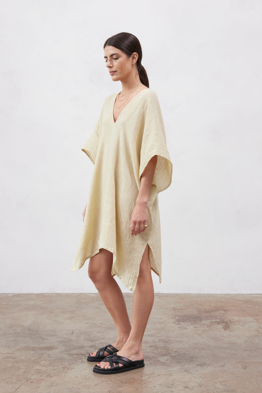 Capri Linen Crinkle Tunic Birch