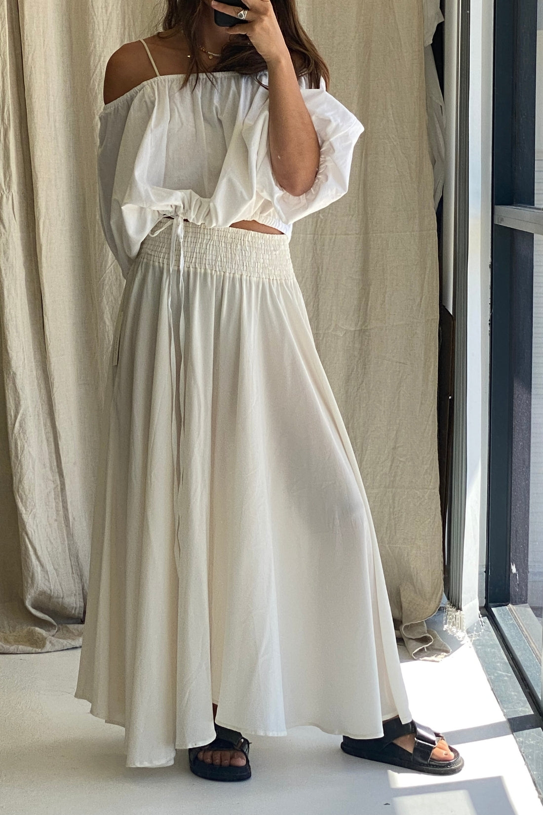 SAMPLE SALE | Ulla Silk Skirt Ivory