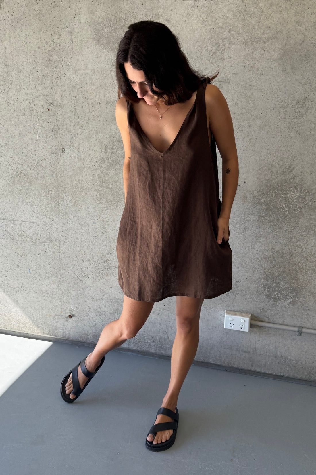SAMPLE SALE | Claire Mini Dress Cacao